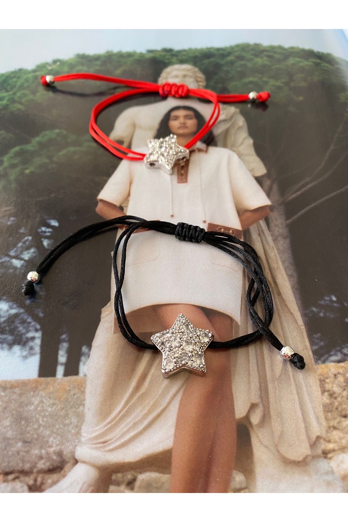 Pinery Jewels Taşlı İp Yazlık Kadın Bileklik – Modern ve Şık Tasarım