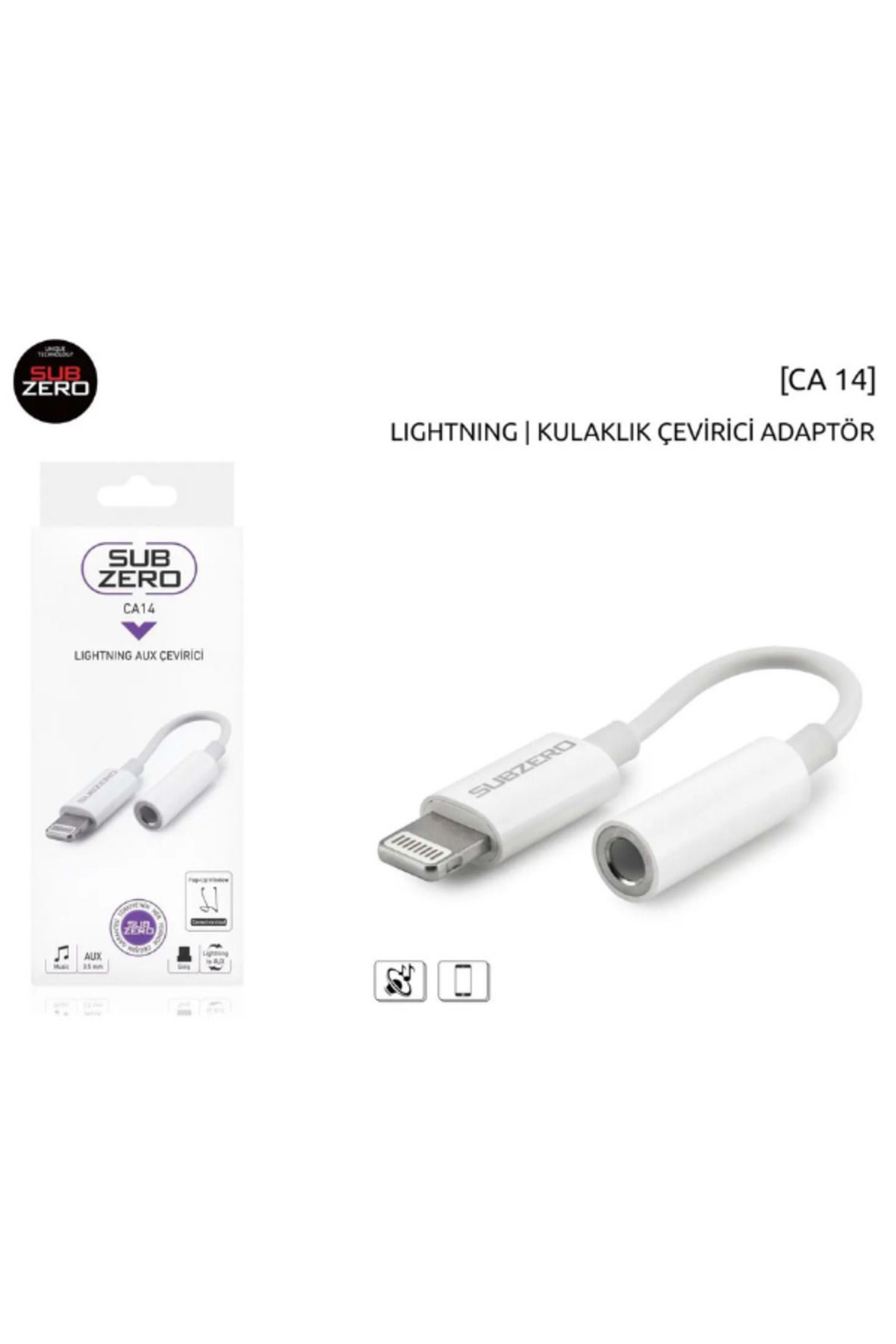 Subzero CA14 iPhone AUX Dönüştürücü | Tak Çalıştır Ses Adaptörü