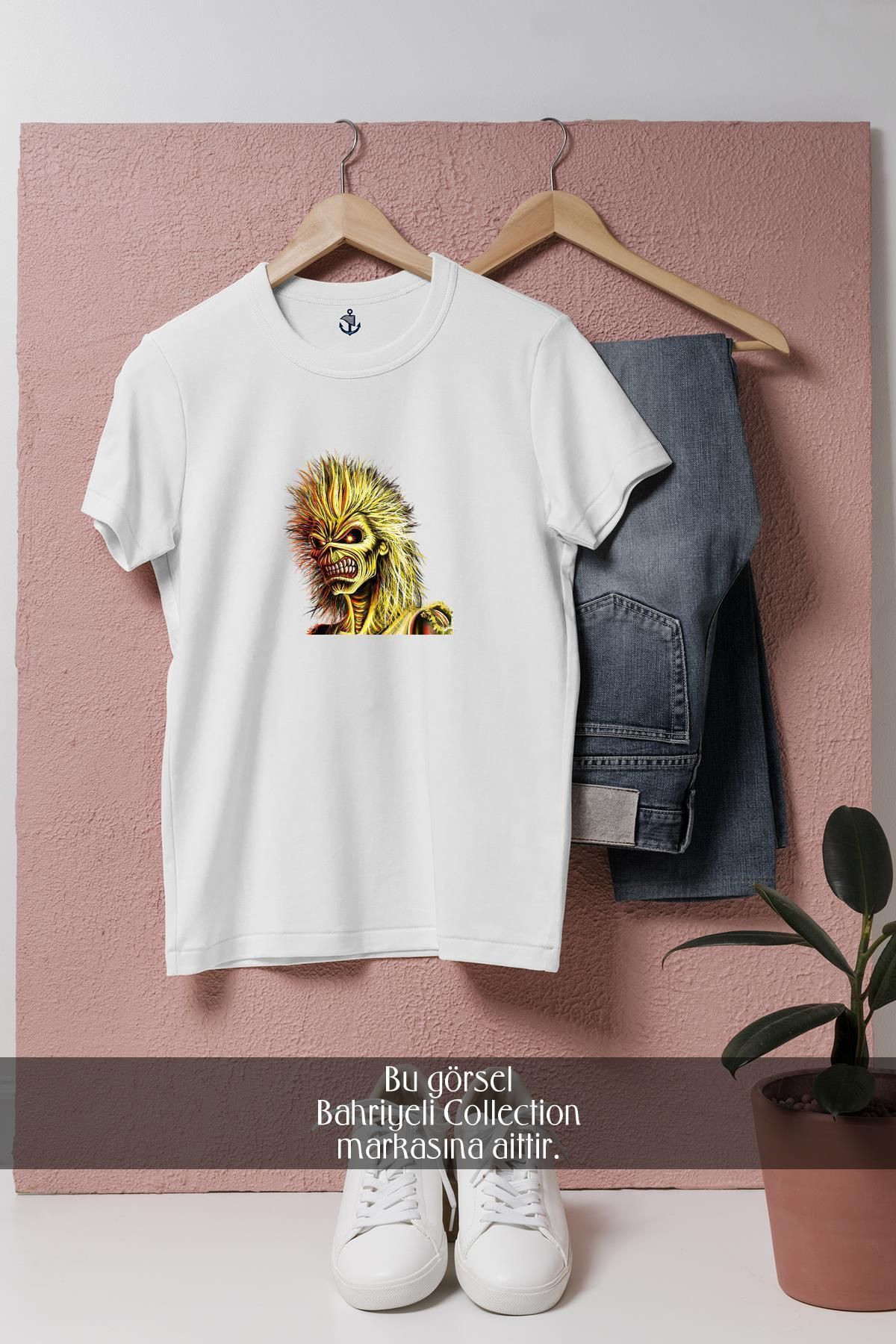 Bahriyeli Collection Oversize İron Maiden İcon Tasarımlı Unisex T-Shirt
