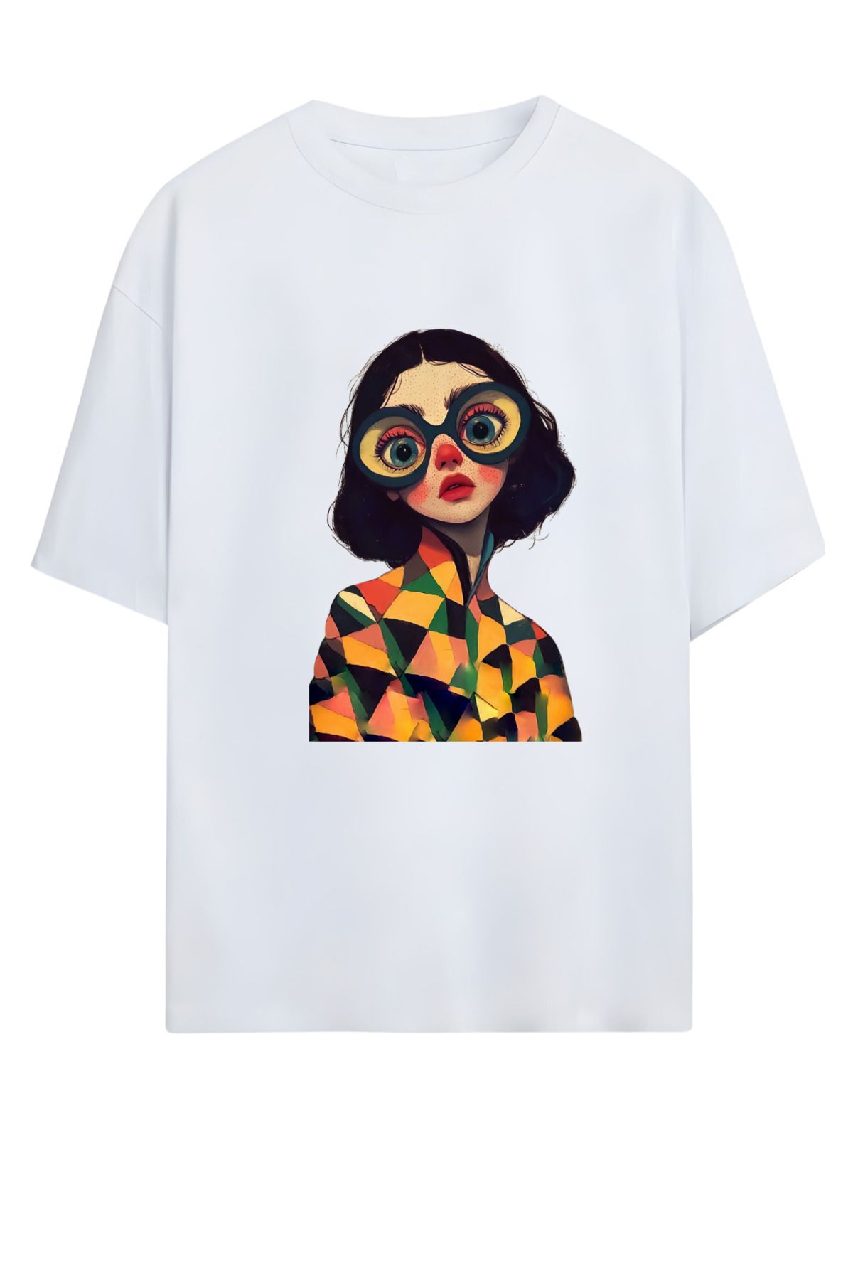 MAGORS GraffTee Unisex %100 Organik Pamuk Bisiklet Yaka Illustrasyon Baskılı Özel Tasarım T-shirt