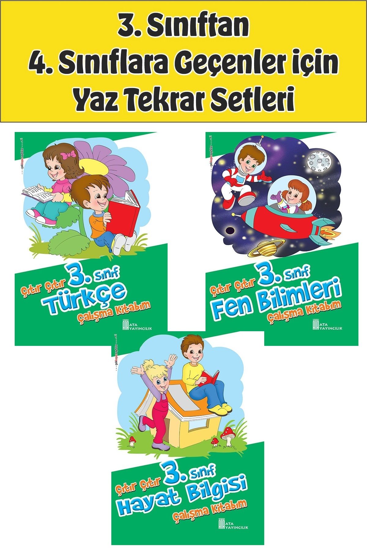 Ata Yayıncılık 3.Sınıftan 4.Sınıfa Geçenler İçin Yaz Tekrar Setleri 2