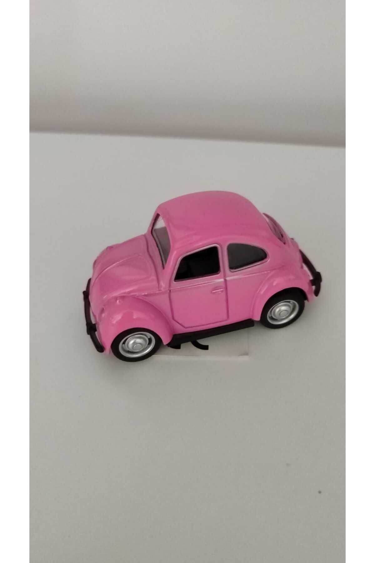 FAMEMUS ACCESSORY Pembe Vosvos Klasik Araba Modeli – Metal Oyuncak & Dekoratif Biblo