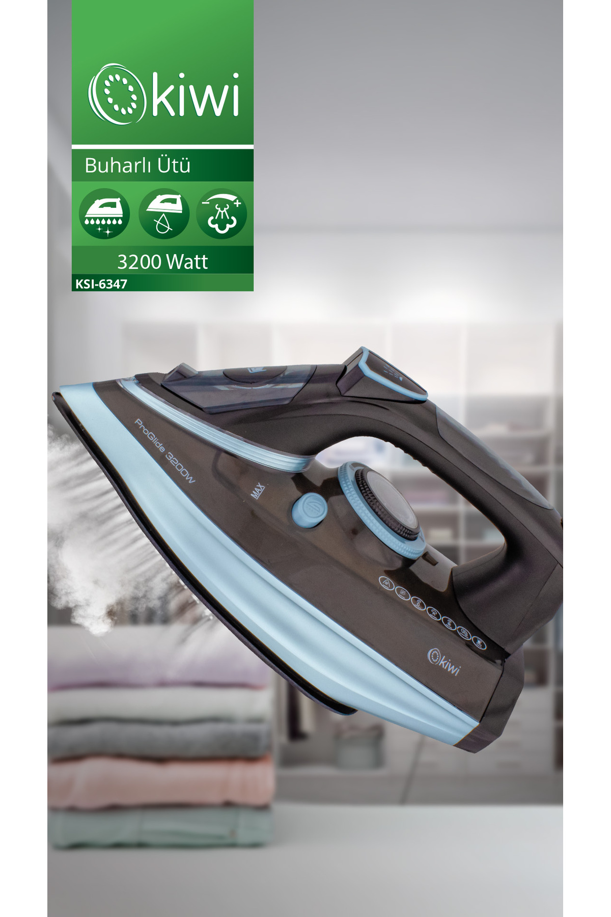 Kiwi Ksı-6347 Akıllı Buharlı Ütü 3200W