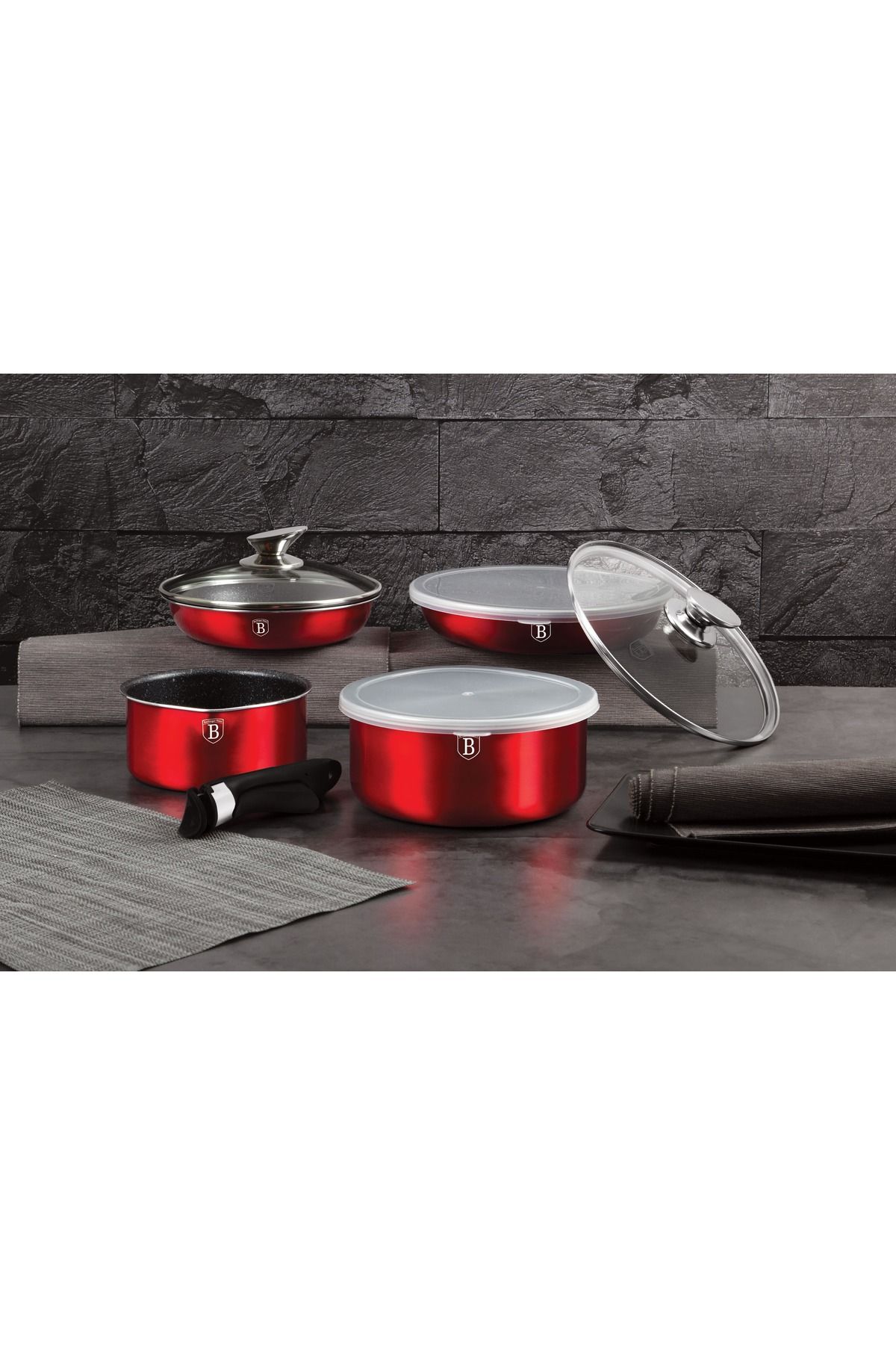 TİVOLİ-Berlinger Hous - 9 Piece Induction Based Pot and Pan Set 3