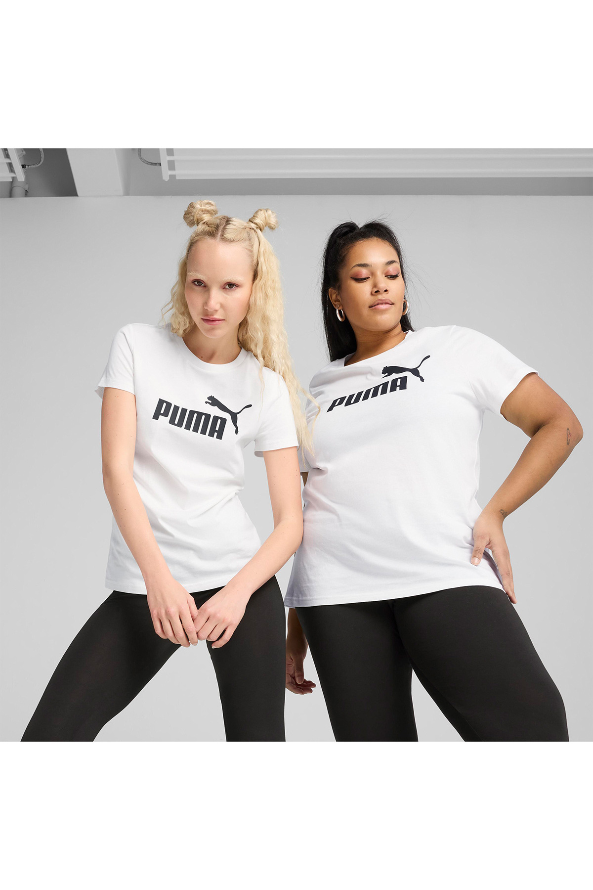 Puma Essentials No 1 Logo Kadın Beyaz Tişört görsel 3