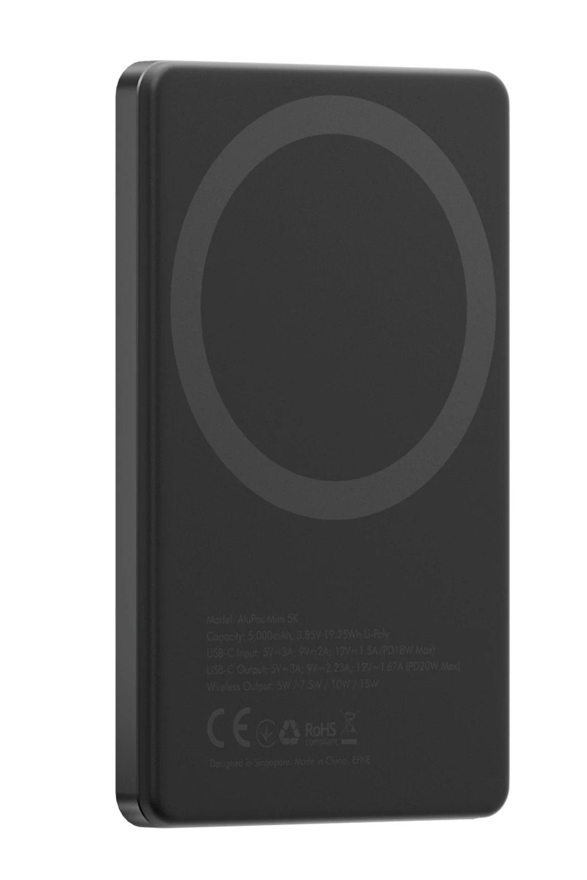 Energea AluPac Mini 5.000 mAh 20W Type-C ve 15W Kablosuz PD Hızlı Şarj Magsafe Powerbank