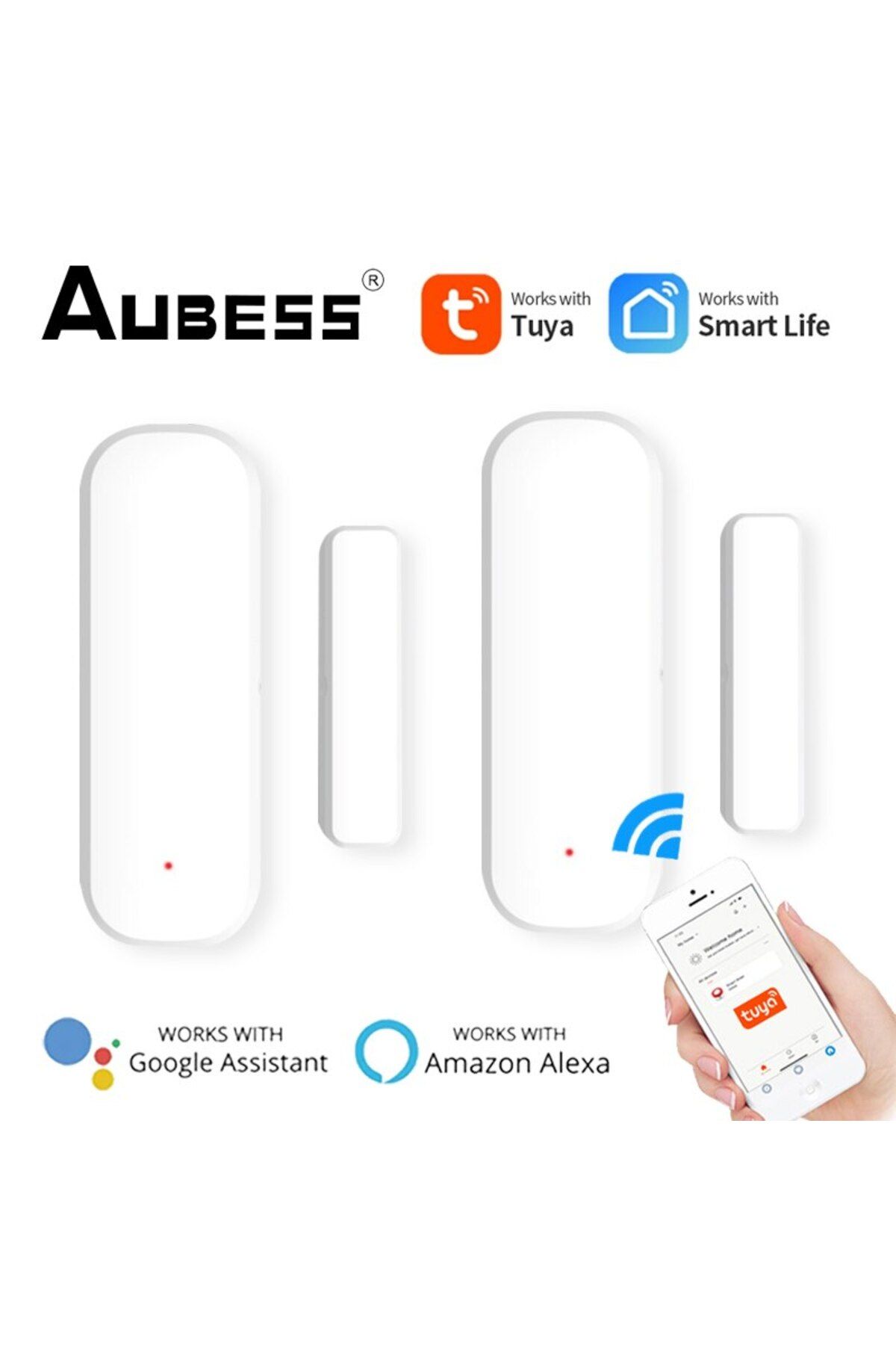 Choice-2pcs Zn37314101m01 China Tuya Wifi Door Sensor Window Doors Open Closed Detectors Smart Life App Con 1