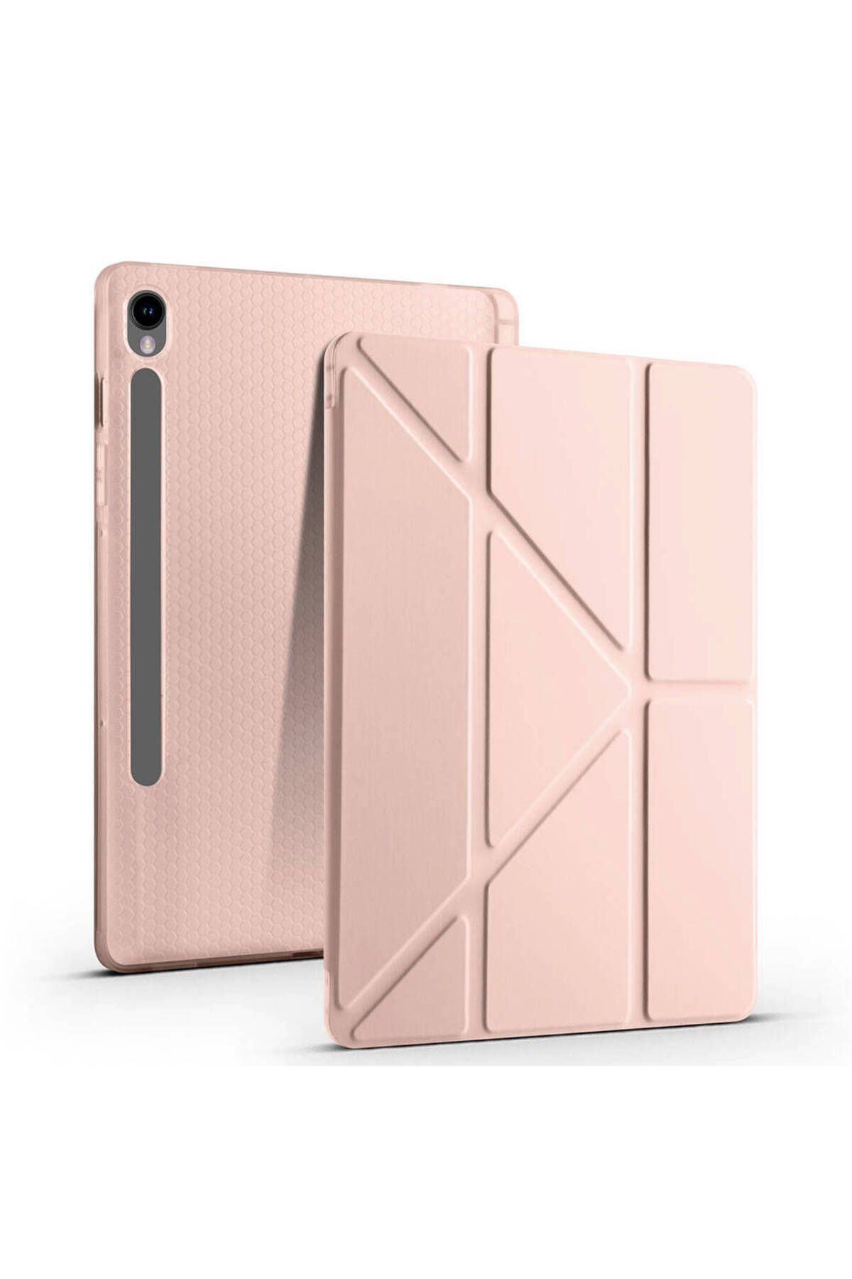Fogy Samsung Galaxy Tab S10 Fe Plus 13.1 İnç Uyumlu Kılıf Tri Folding Kalem Bölmeli Standlı Kabak