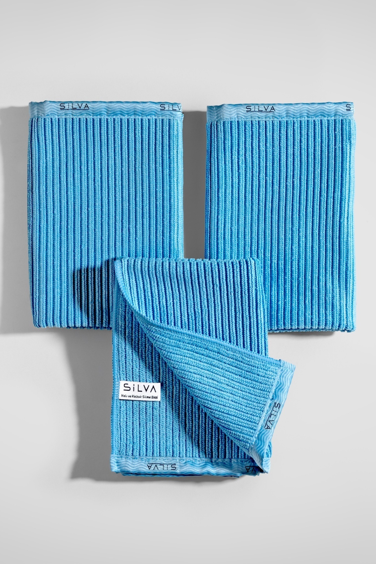 Silva Ultrafiber 3'lü Halı & Koltuk Bezi (40x40 cm)