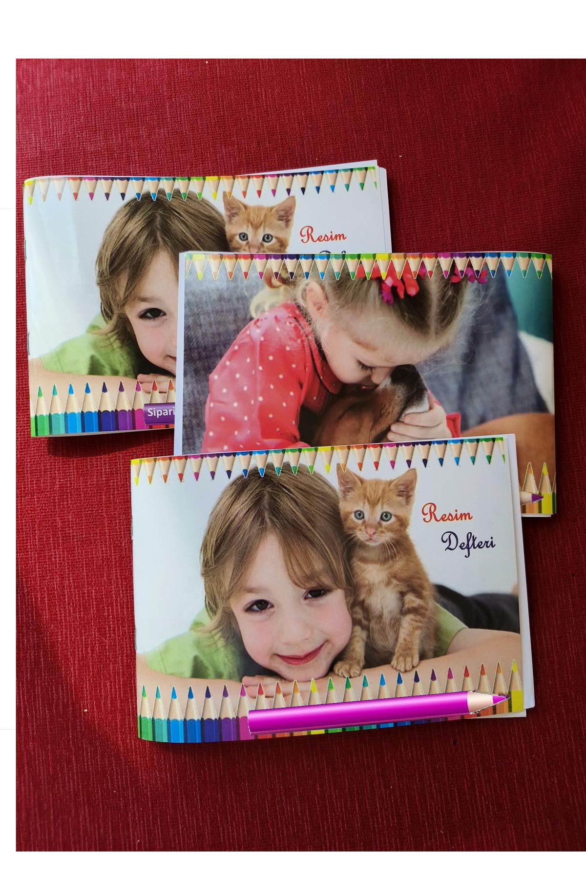 mintikbirler-Drawing Notebook 20 Sheets 90 Grams Small Size 17 X 24 Total 60 Sheets 3 Pieces Activity Art Drawing 4