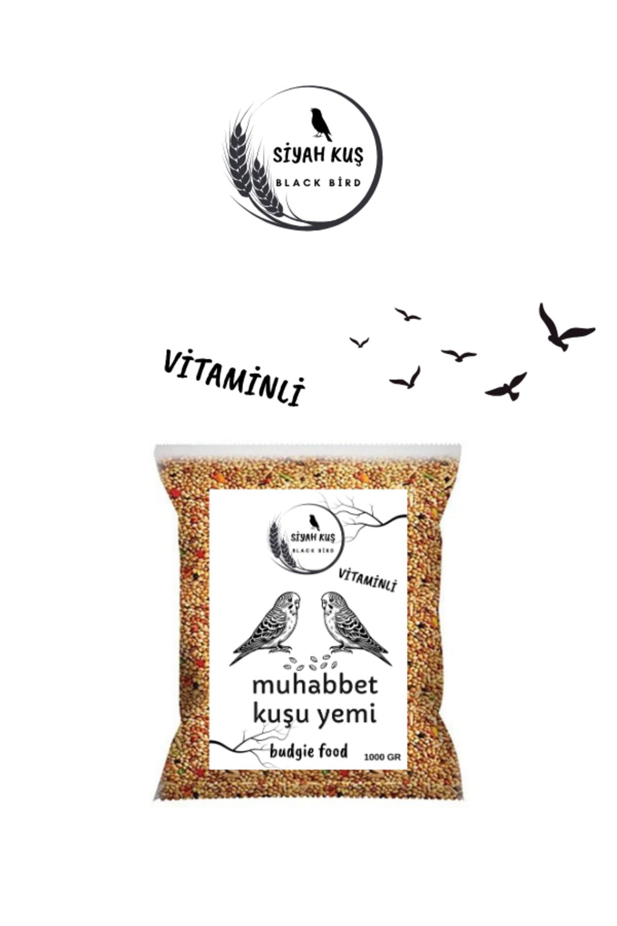 SİYAH KUŞ muhabbet kuşu yemi 1000gr vitaminli