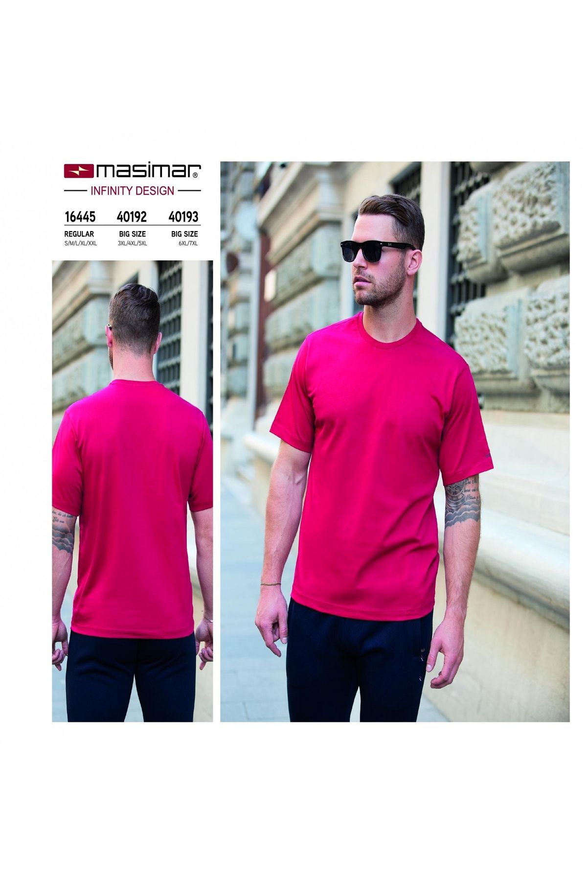 Masimar Erkek Bisiklet Yaka %100 Pamuk Regular Fit T-shirt