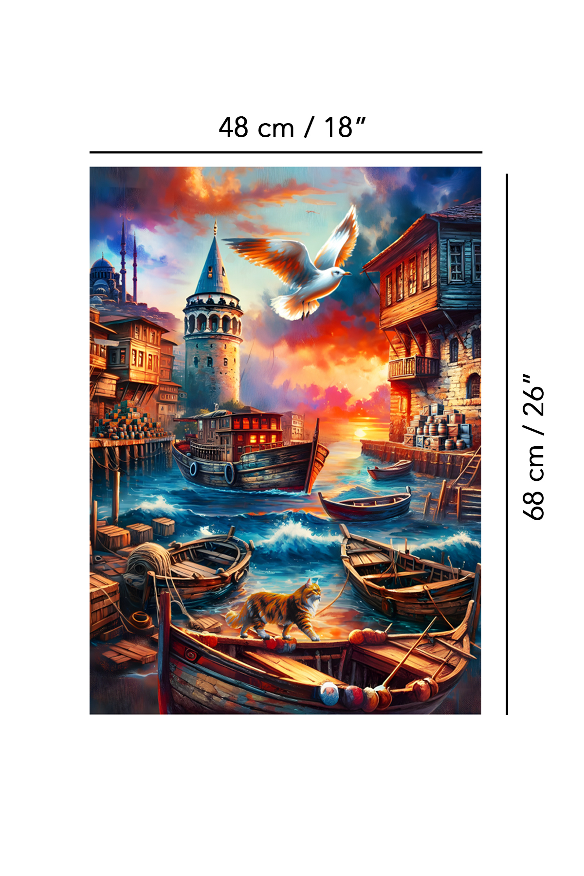Meleni Toys 1000 Parça Evening In Galata Puzzle - Galata Kulesi