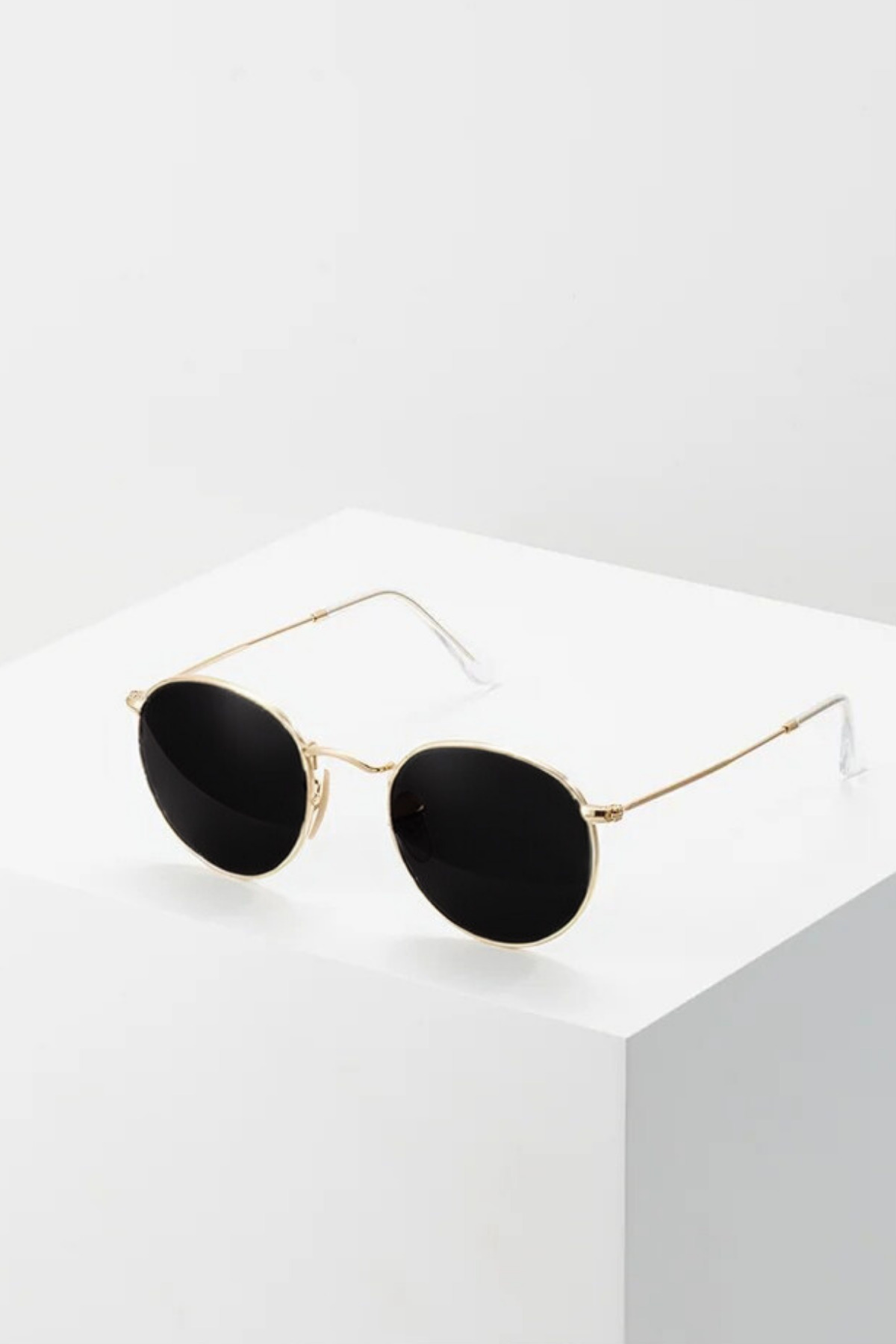 Eyesofia Marry Gold Siyah Oval Unisex Metal Güneş Gözlüğü görsel 4