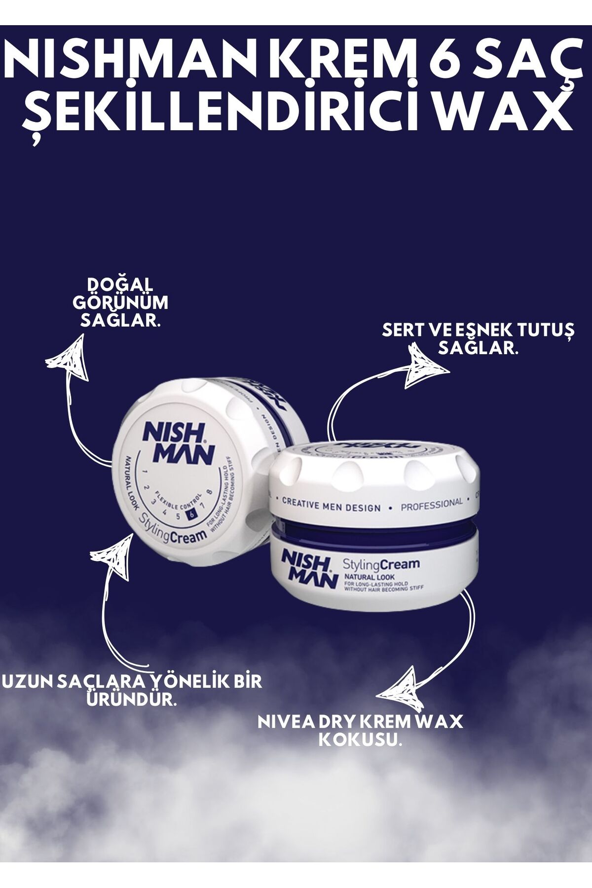Krem 6 Saç Şekillendirici Wax / Uzun Saç Tiplerine Yönelik 100 Ml — NGK6 — تصویر 2 از 3