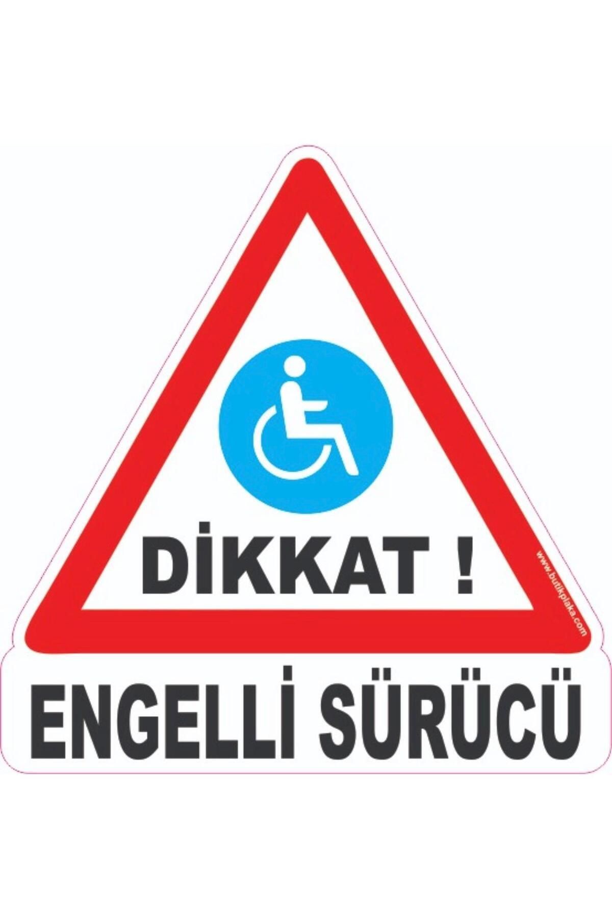 BUTİKPLAKA Akın Otomotiv - Dikkat Engelli Sürücü Sticker 25 Cm X 25 Cm Ölçü