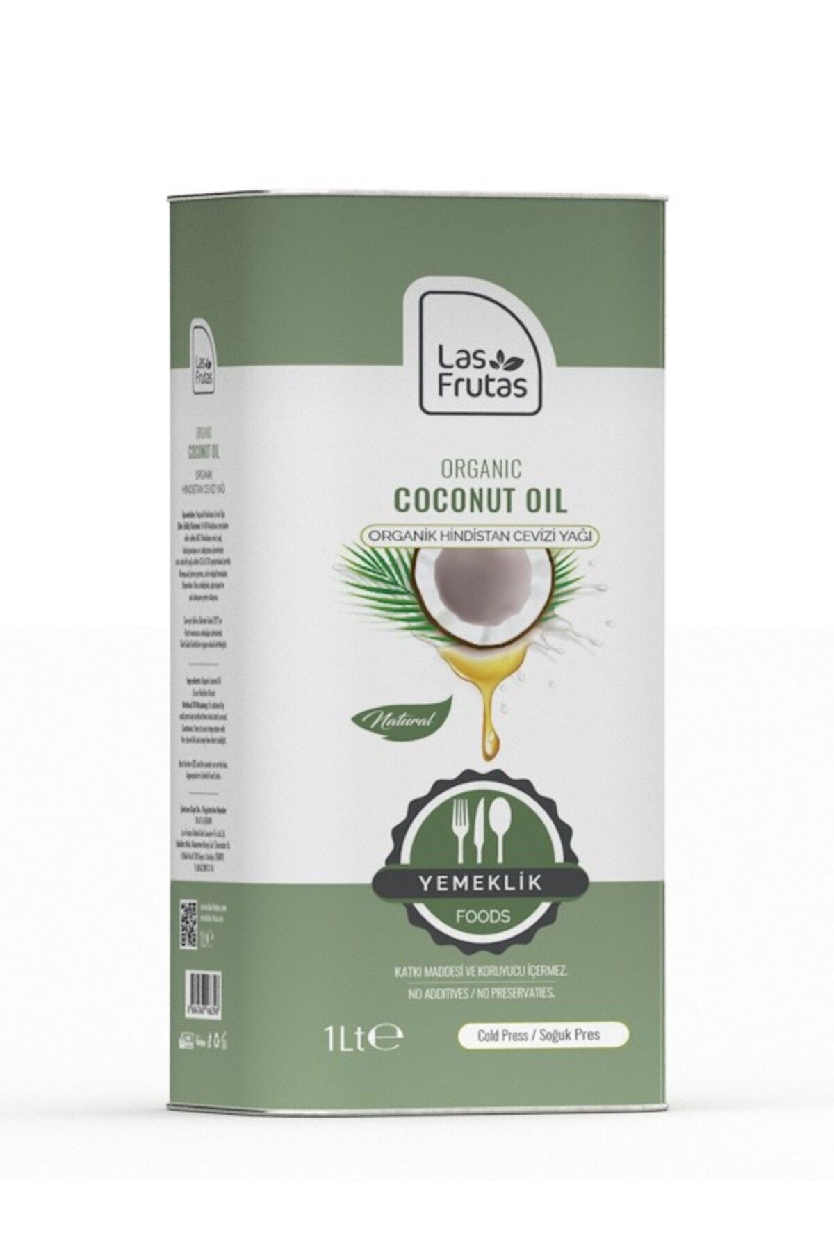 Las Frutas Yemeklik Hindistan Cevizi Yağı 1 Lt