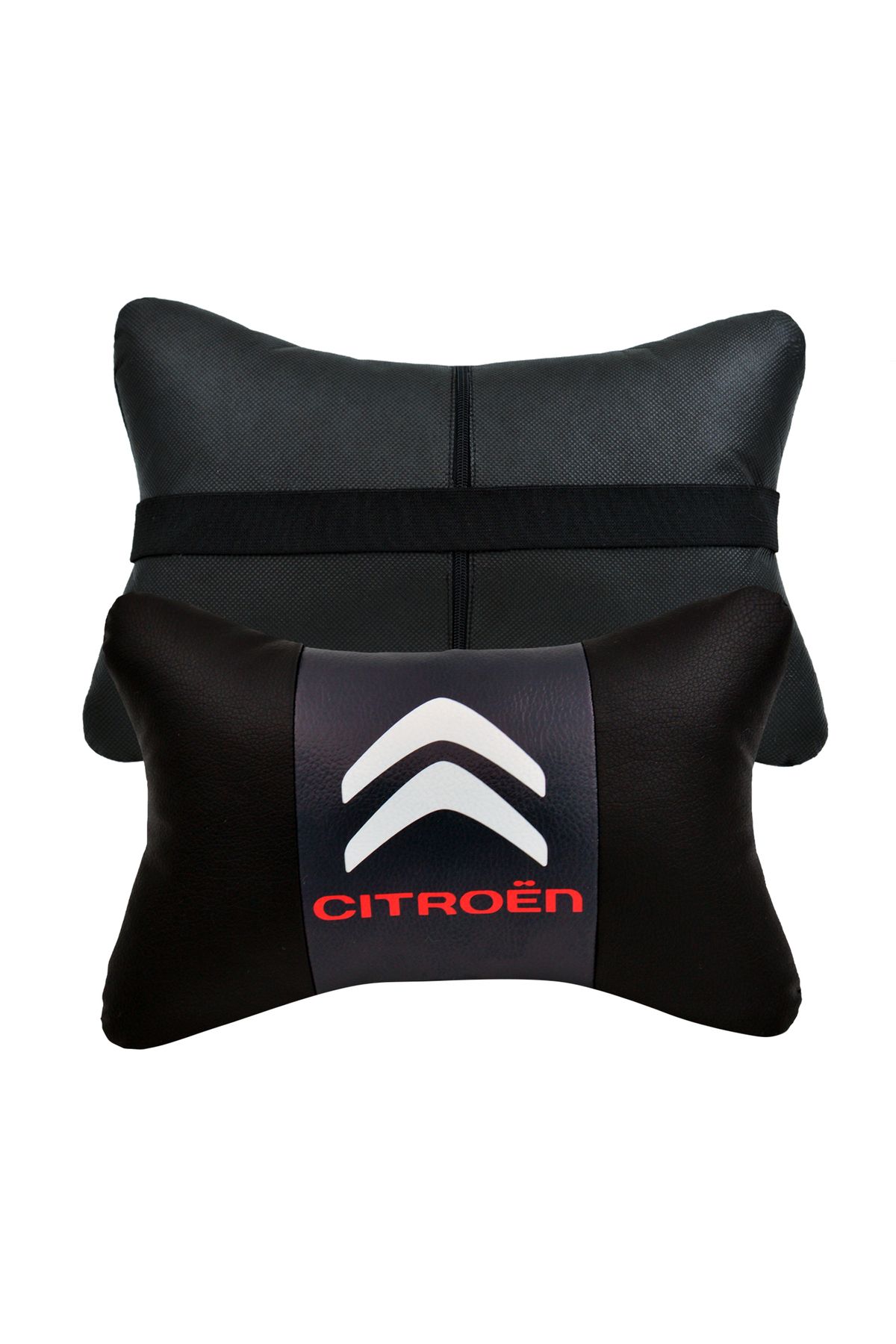 AYAZGRUP 2 Adet Citroën Logolu Silinebilir Dijital Baskılı Ortopedik Oto Boyun Yastığı