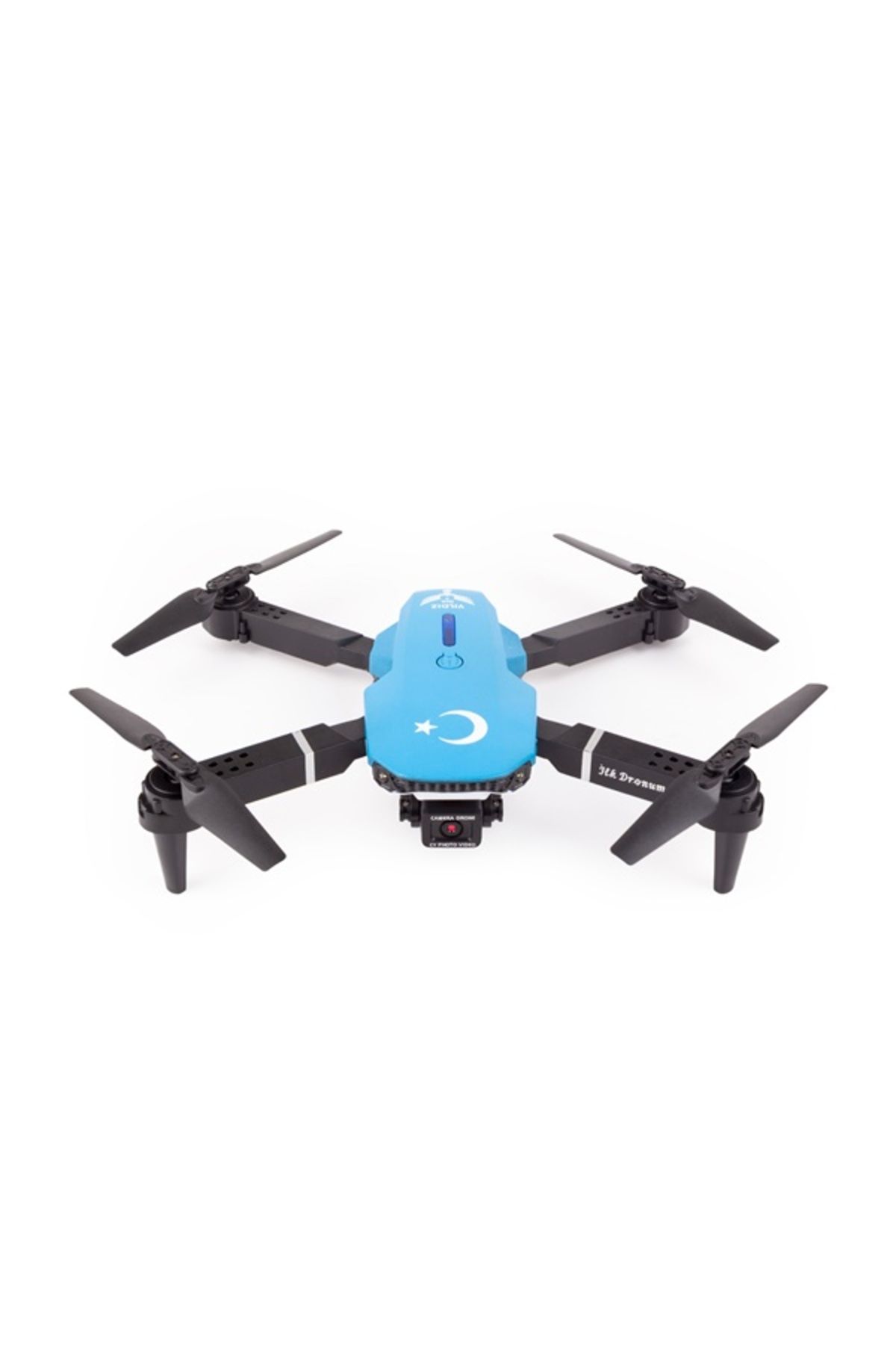Yıldız İHA İlk Dronum, Katlanır Çift Kameralı Tek Tuşla Iniş Kalkış Başlangıç Drone Modeli (MAVİ)