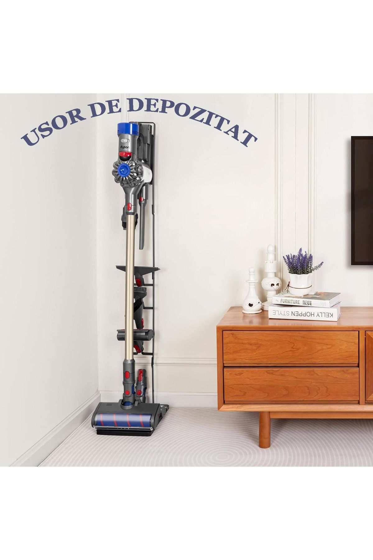 TnsAround-Suport Premium Tns® Pentru Aspirator Dyson, V15 V11 V12 V10 V8 V7 V6 5gen,fara Gauri In Pereti 3