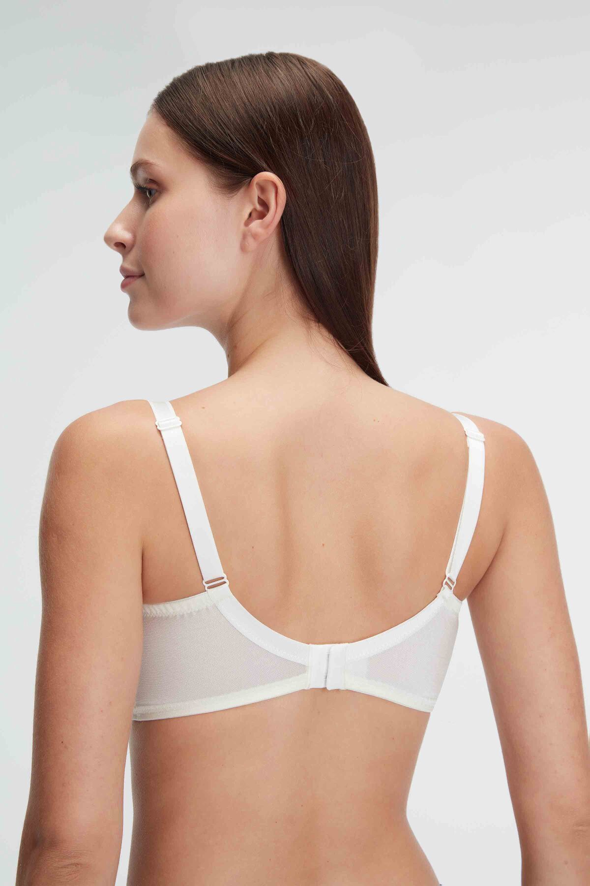 Anıl Lingerie-Sutien cu sârmă din dantelă din satin cu sârmă pentru femei, fără bretele, minimizator, 3633 2