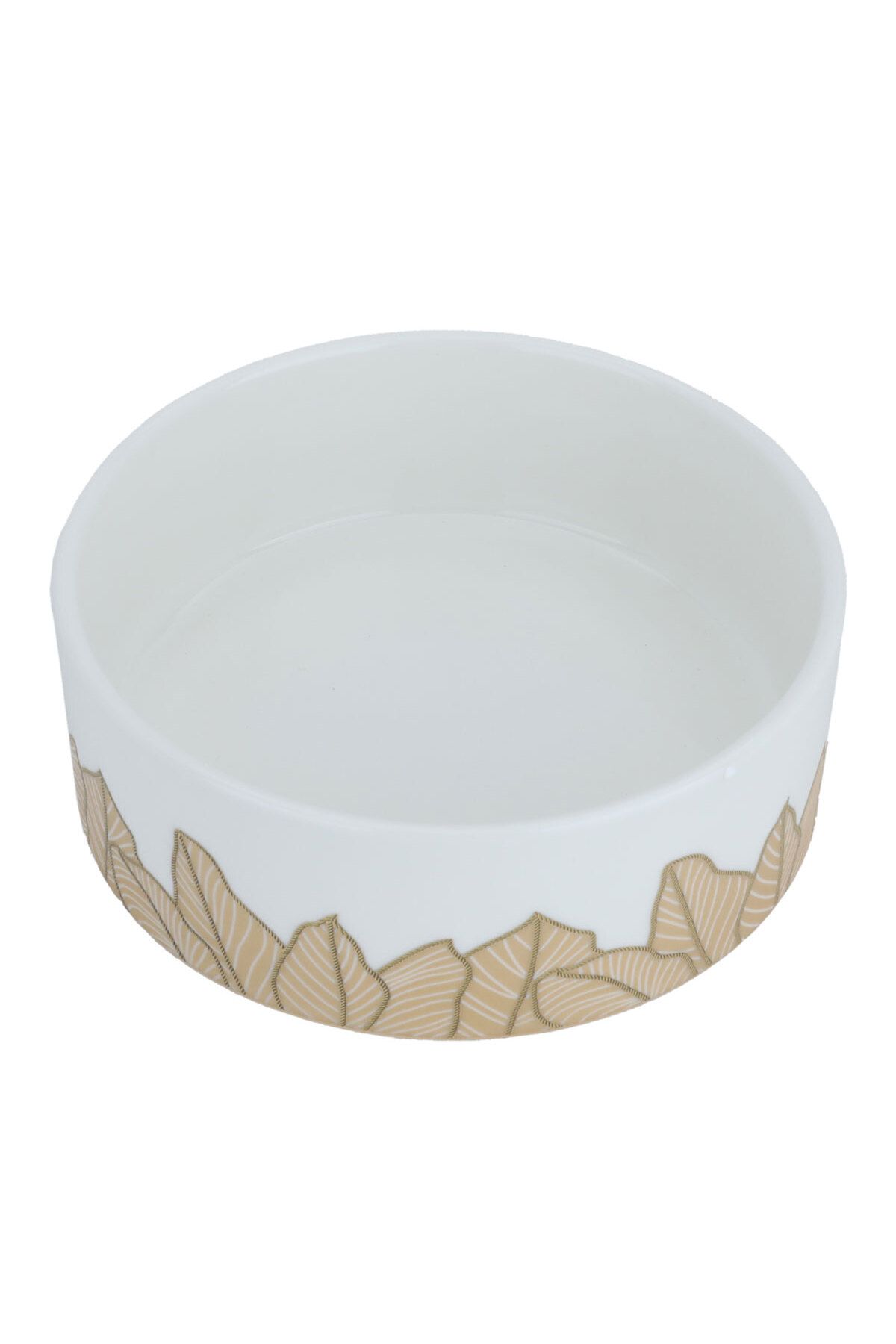 Alsaif Gallery-A set of white circular serving plates with a floral pattern with gold, 16 pieces 2