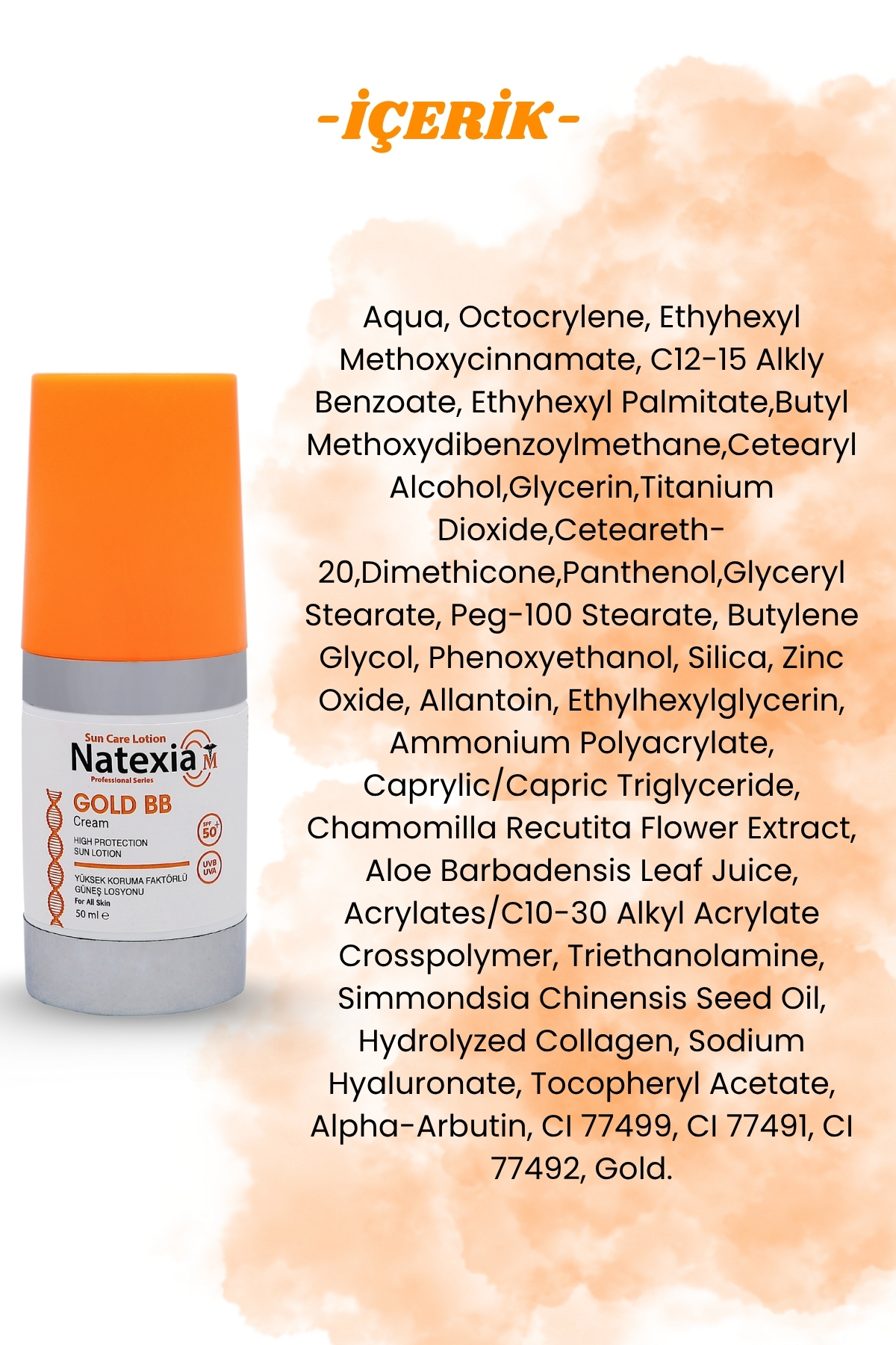 کرم ضد آفتاب رنگی گلد بی بی با SPF50+، 50 میلی لیتر با فاکتور محافظتی بالا برای انواع پوست — گلد بی بی — تصویر 6 از 6
