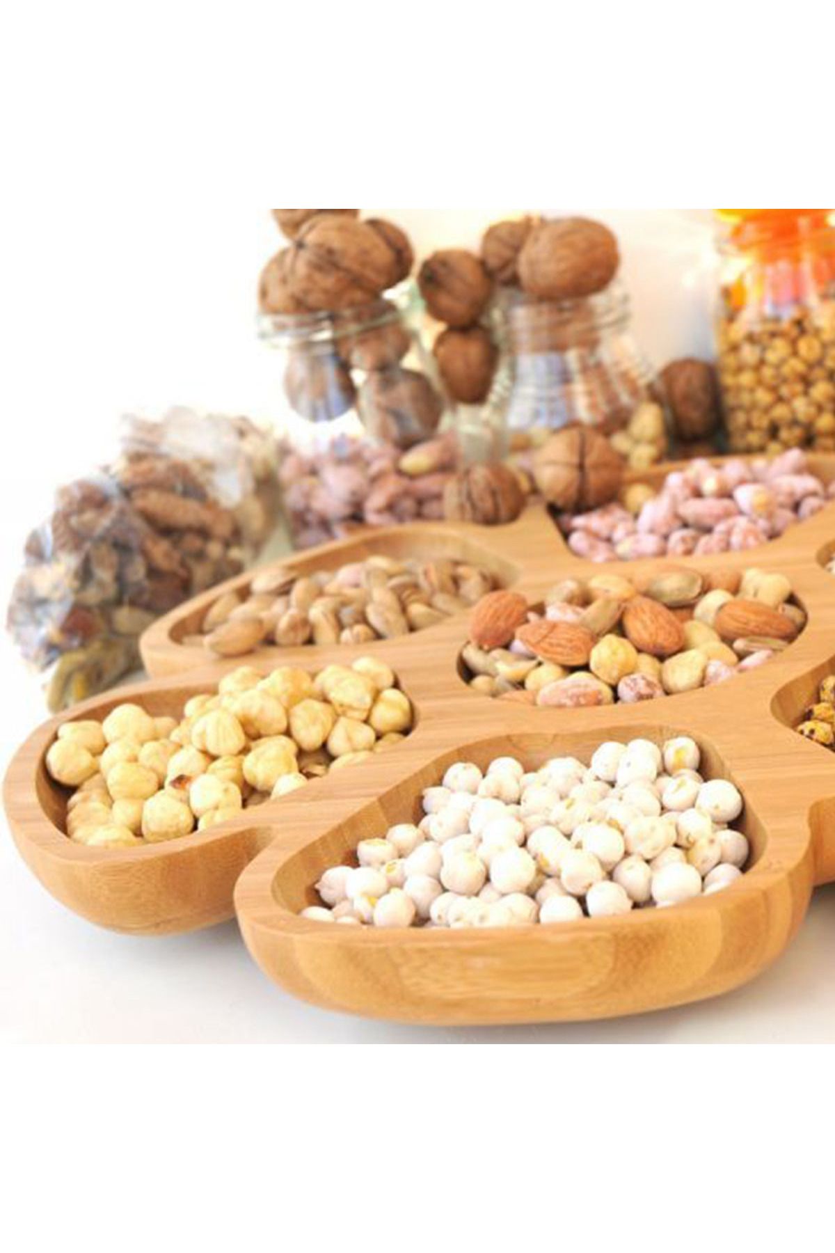 Bambum-Pincho Rotating Snack Bowl with Compartment 4
