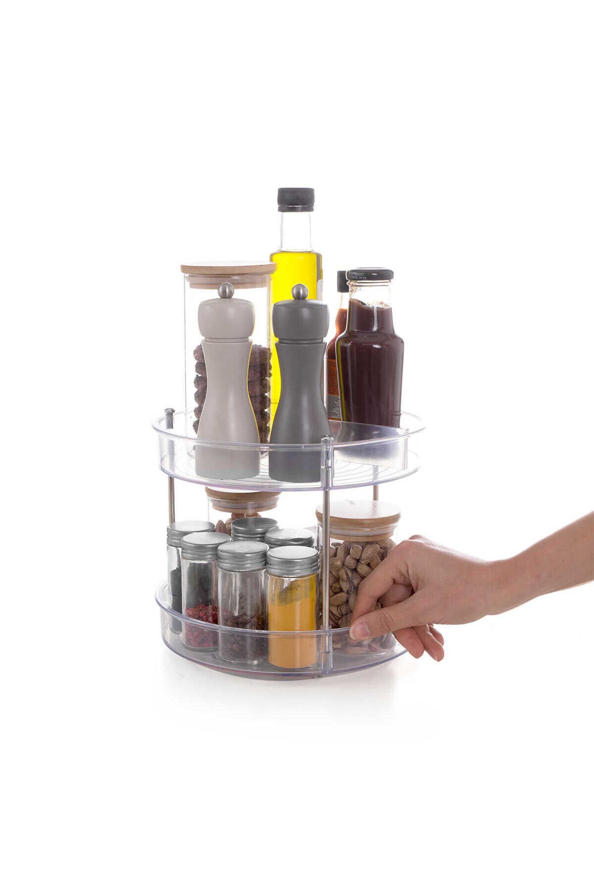 Prima Nova-Primanova Elpida Transparent Two-Tier Rotating Shelf 6