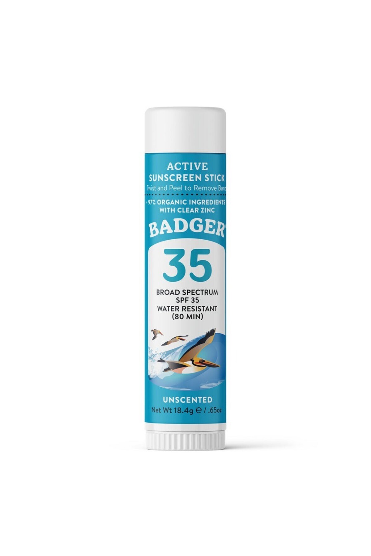 Badger-Odorless (Blue) Sunscreen Stick Spf35 (Easy to Apply) 18.4 Gr 1