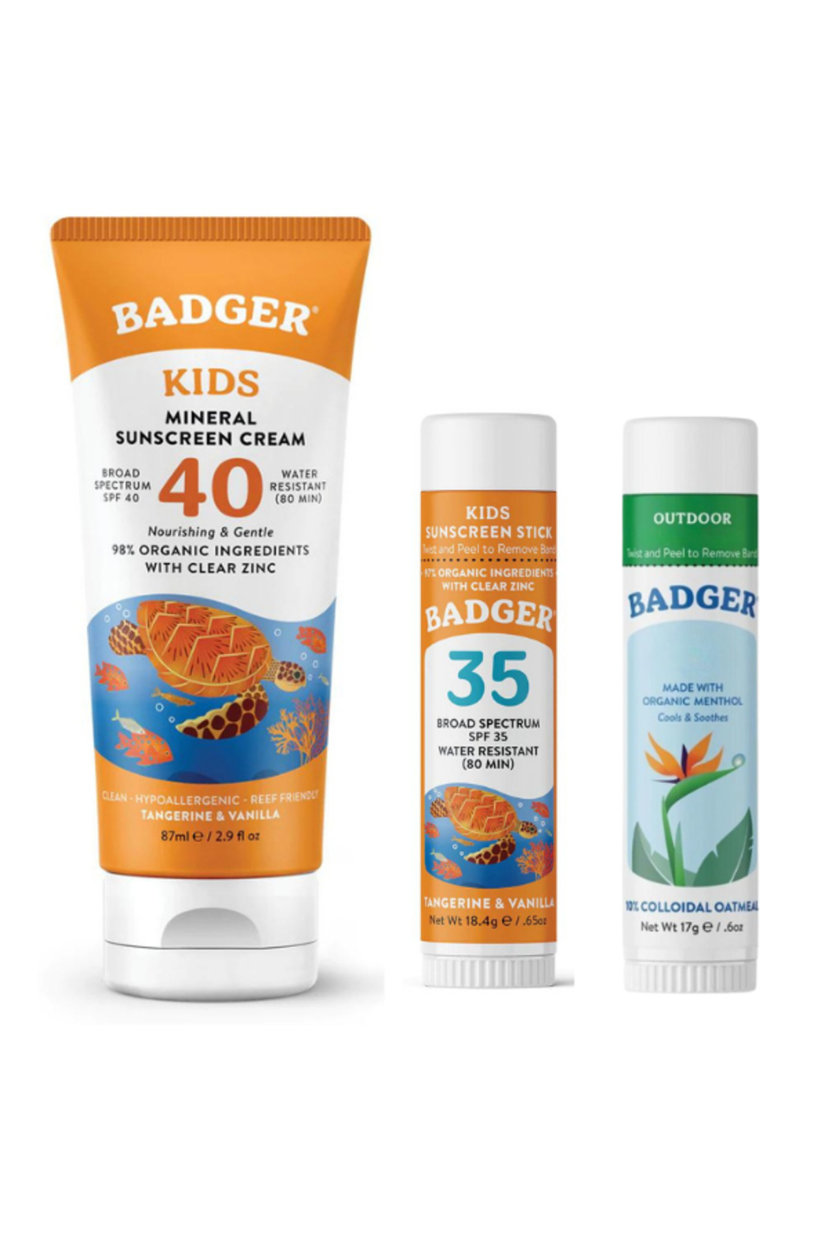 Badger Clear Zinc Çocuk Güneş Seti ve Outdoor Stick — BB06