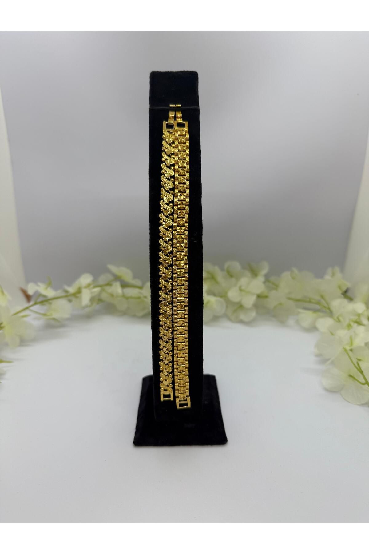 Constanza Exclusive 22 Ayar Altın Kaplama VIP Bileklik Kombin Lvd 547