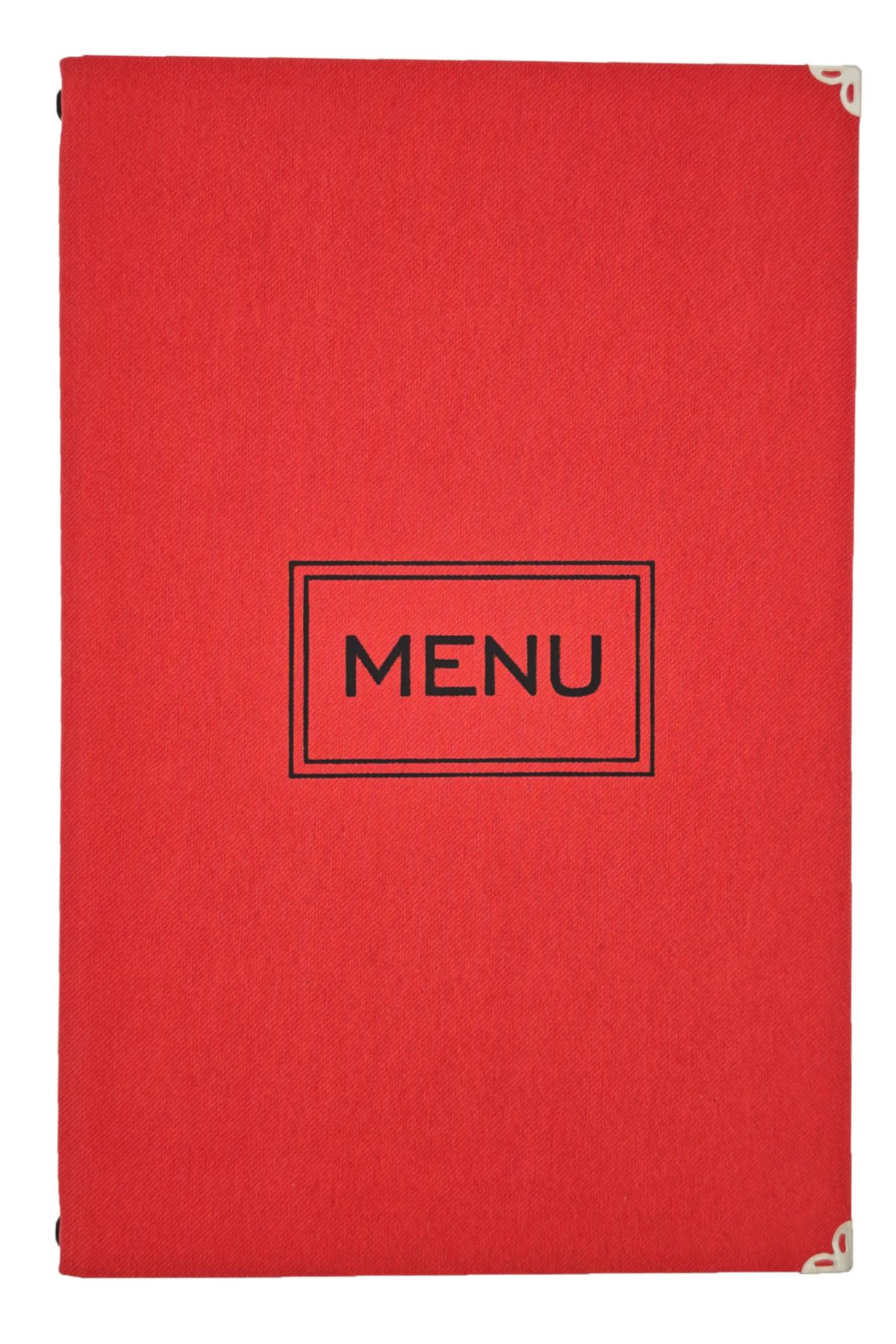 ankara menü-A4 Thermo Leather Menu Container, Embossed Printed (Elastic - Snap-On - Drawstring) 2