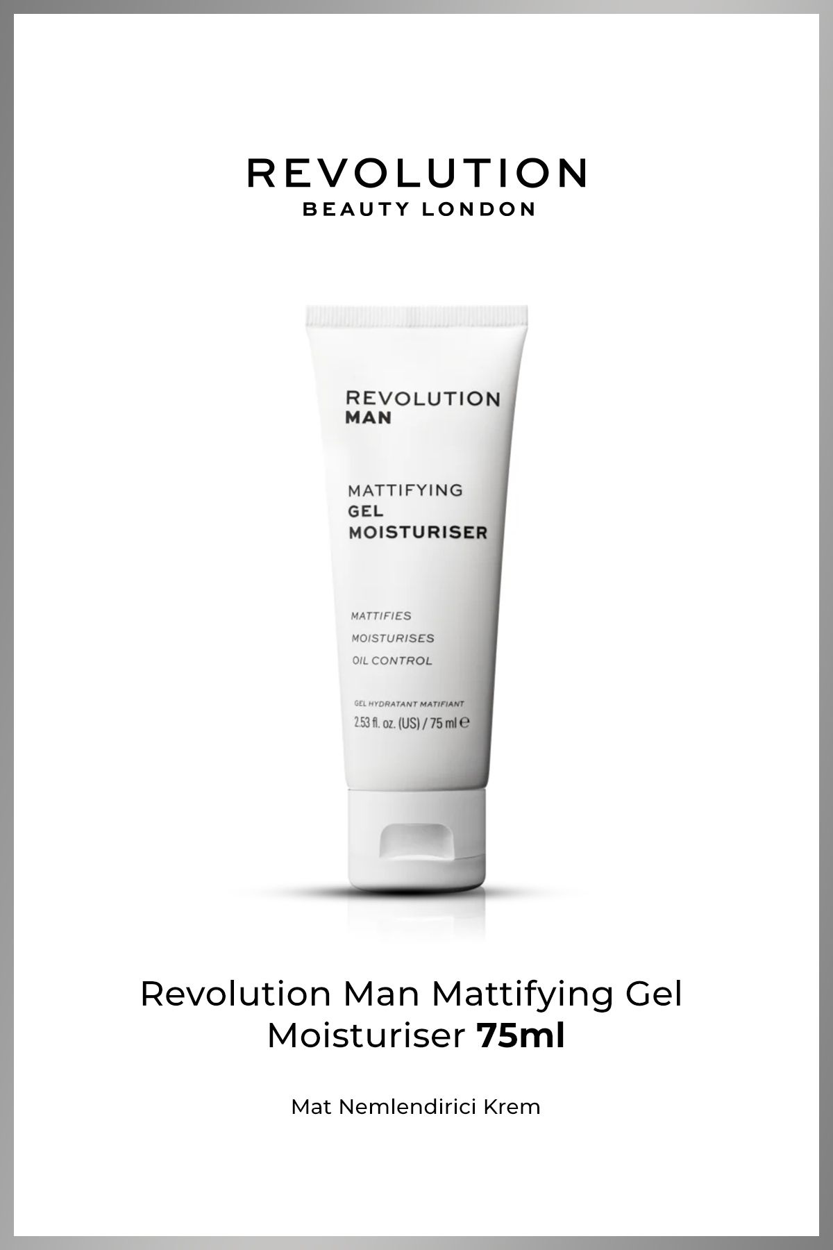 Revolution-Man Mattifying Gel Moisturizer - Matte Moisturizing Cream 75ml 1
