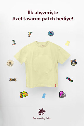 JantiFox Unisex, 100% Koton, Çocuk, Oversize, Janti Fox Patchleriyle Tasarlan...