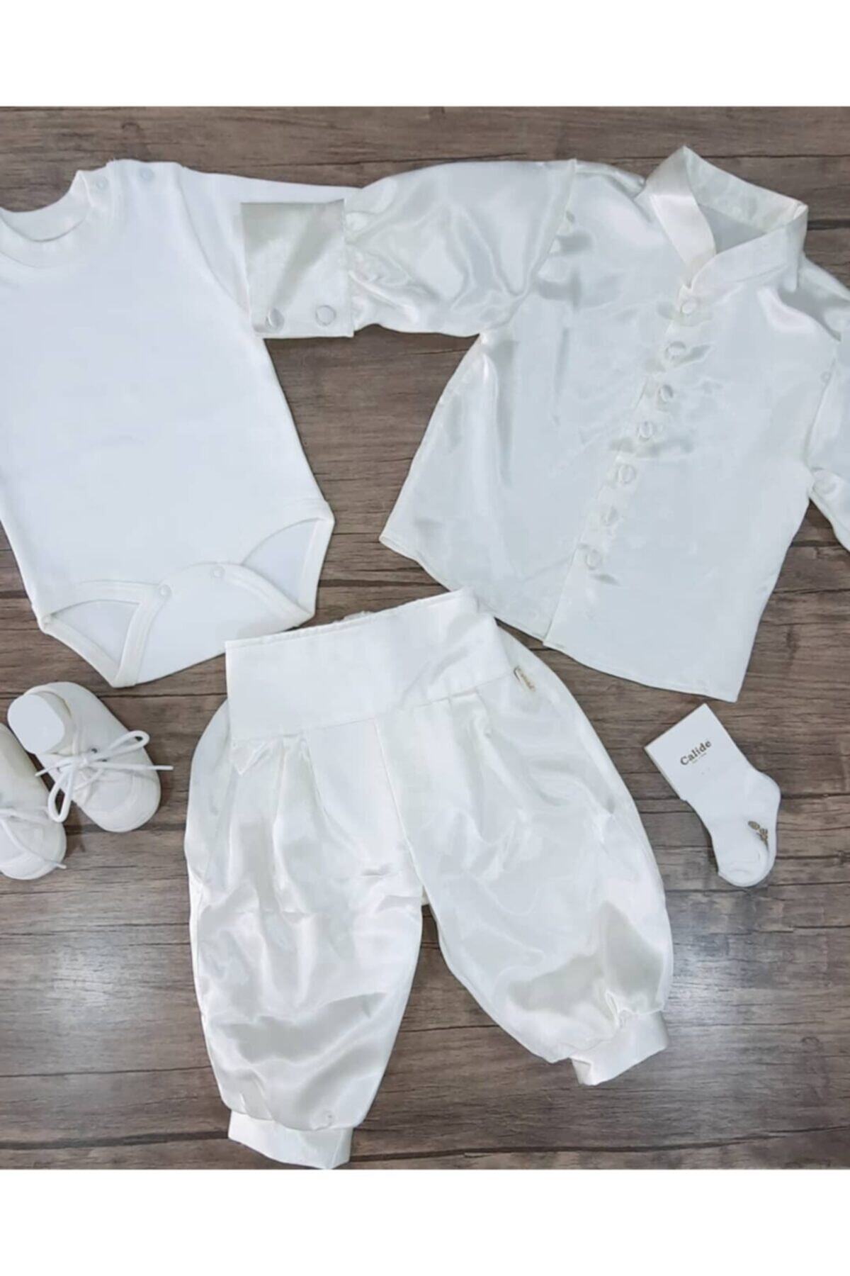 Calide Baby&Kids Osmanlı Tuğralı Erkek Bebek Kaftan Mevlüt Takımı / Sünnet Kıyafeti fotoğrafı 5 (önizleme)