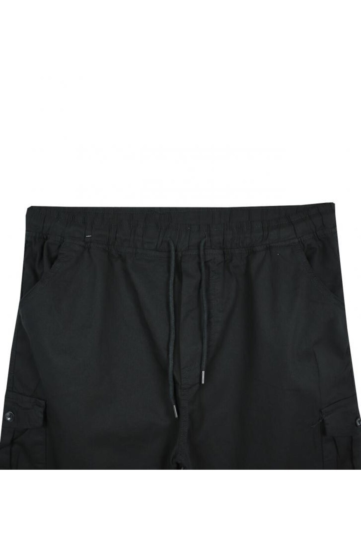marufshop Lastik Paçalı Ve Kargo Cepli Erkek Büyük Beden Likralı Jogger Pantolon Siyah görsel 4