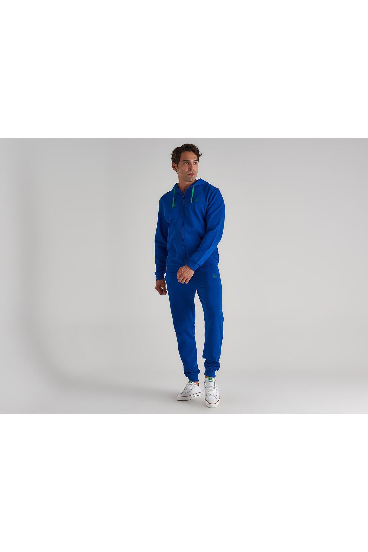 یونایتد کالرز آو بنتون سویشرت مردانه کلاه‌دار تمام زیپ BNT-M20310 سرمه‌ای