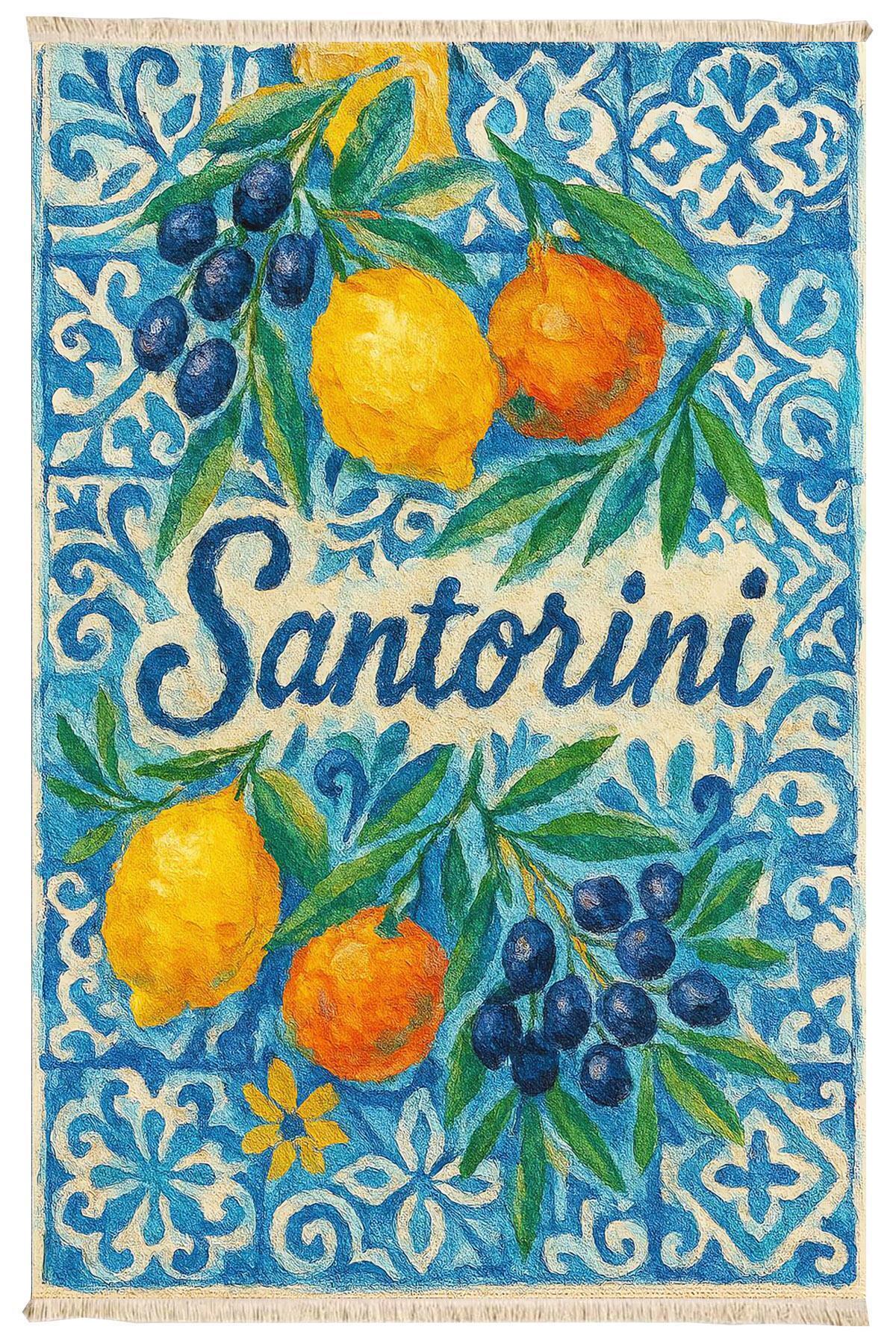 Santorini Printed Woven Base Carpet 261 YNG