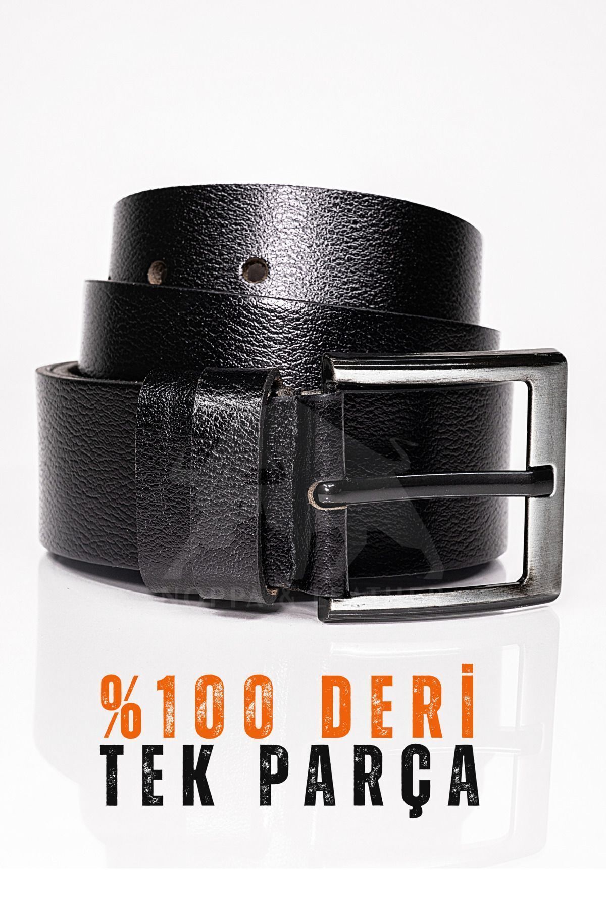 MUV %100 Hakiki Deri Erkek Spor Kot Kemeri 4.5 Cm Manda Derisi Siyah Hediyelik Kemer Çeyizlik Spor Kemer