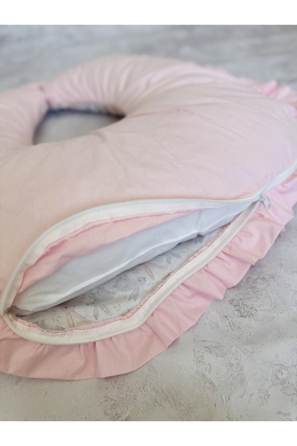 JUNİPERUS Fırfırlı Emzirme Yastığı Ve Destek Minderi Çift Taraflı %100 Pamuk Kumaş fotoğrafı 4 (önizleme)