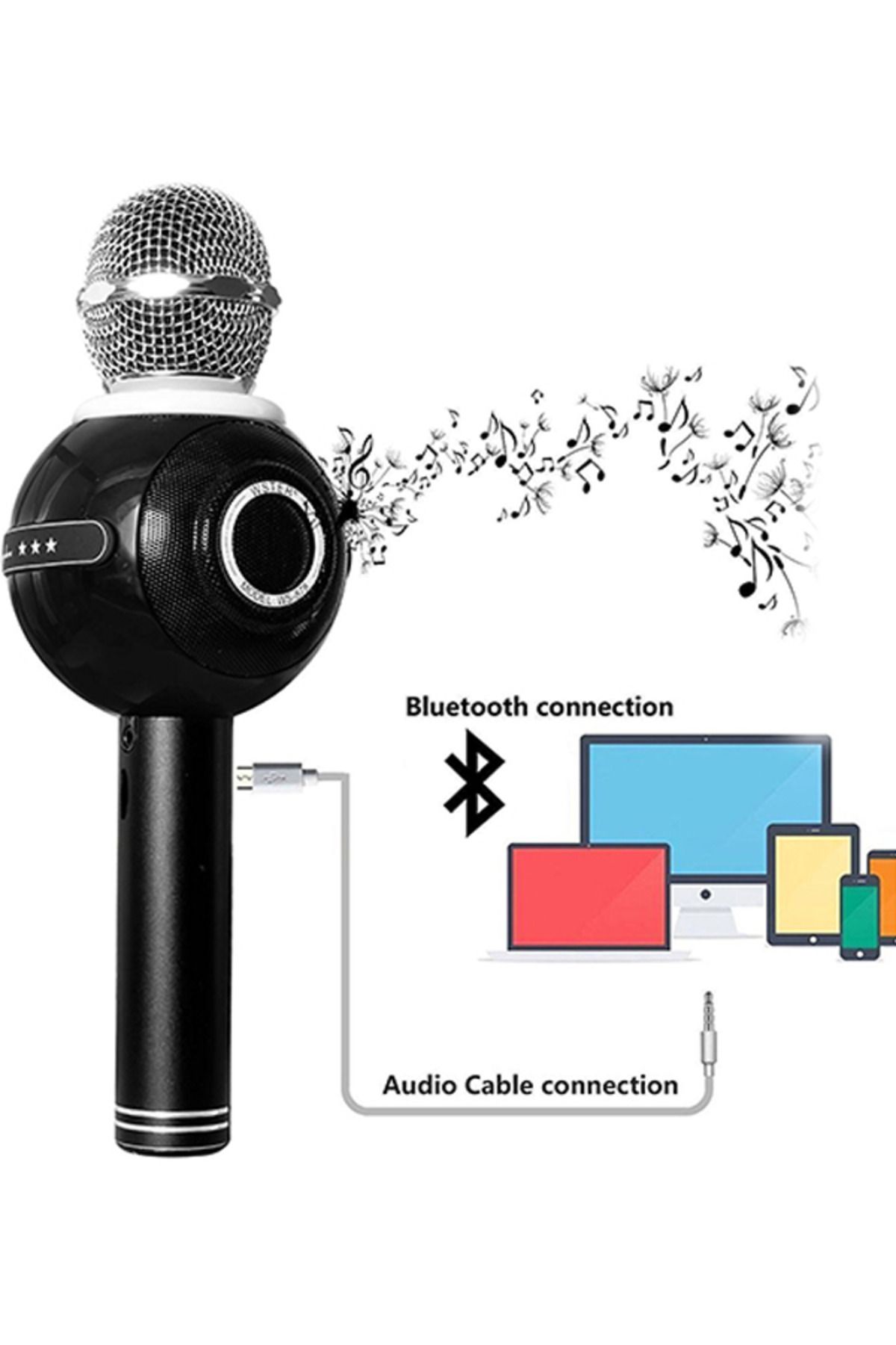 MACON-WSIER WS-878 Handheld Wireless Bluetooth Microphone with Speaker 3