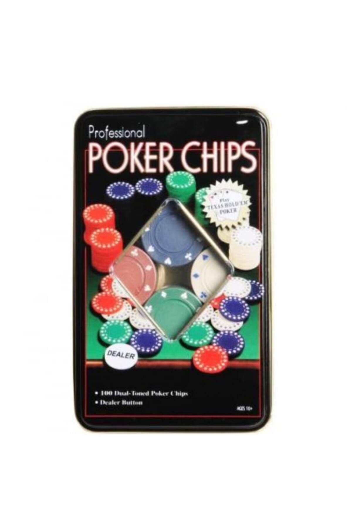 celhome-Set Poker CELhome – 100 Professional Chips with Metallic Box 4