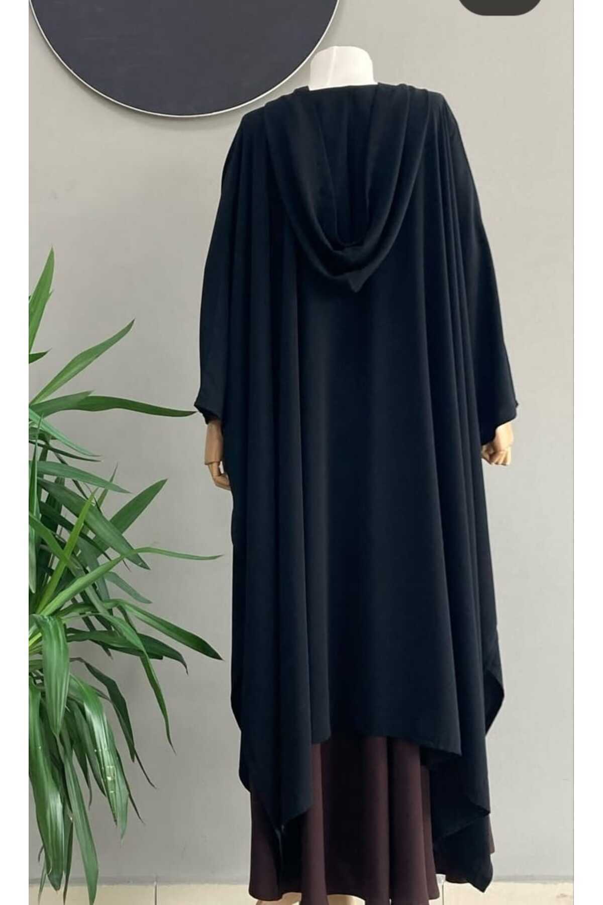 Genel Markalar  Medine Ipeği Kapüşonlu Panço - Görsel 5