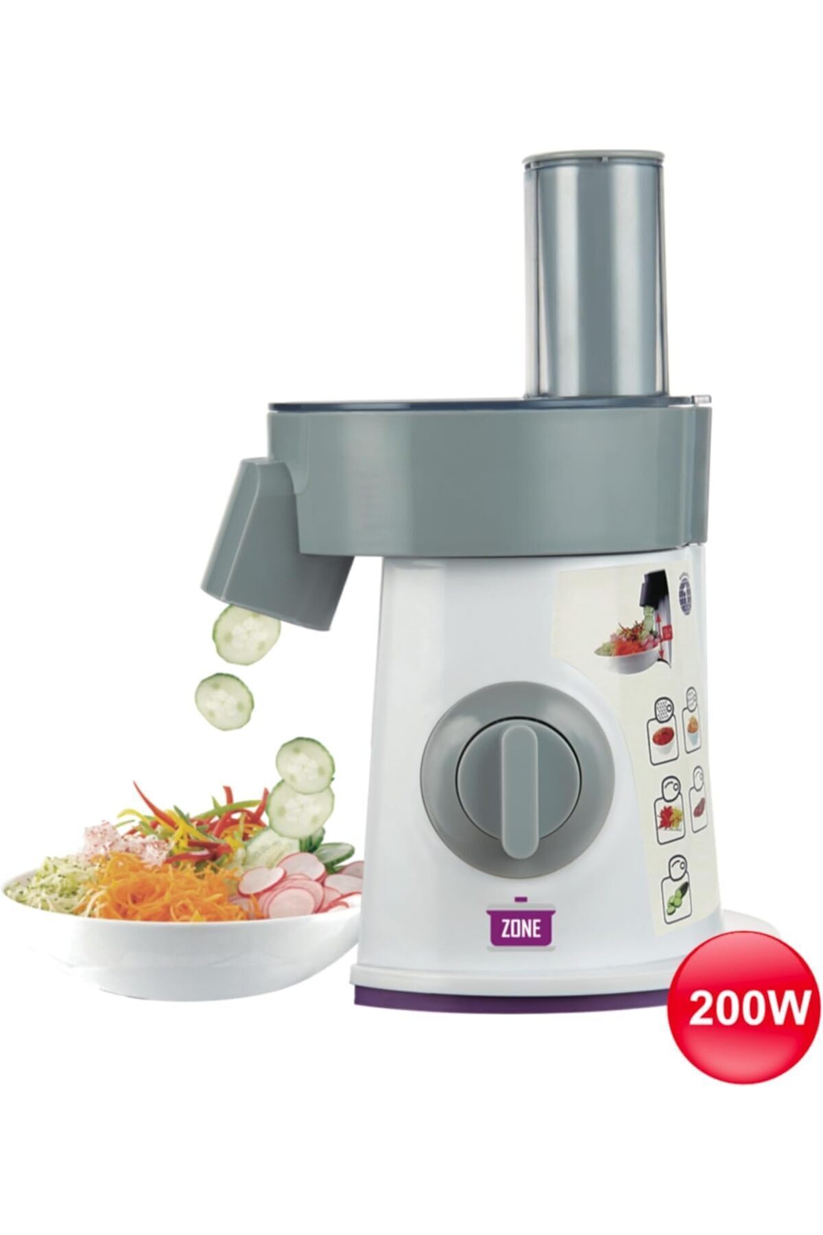 صانعة سلطة كهربائية 200 واط كتشن زون 6 في 1 AK-200