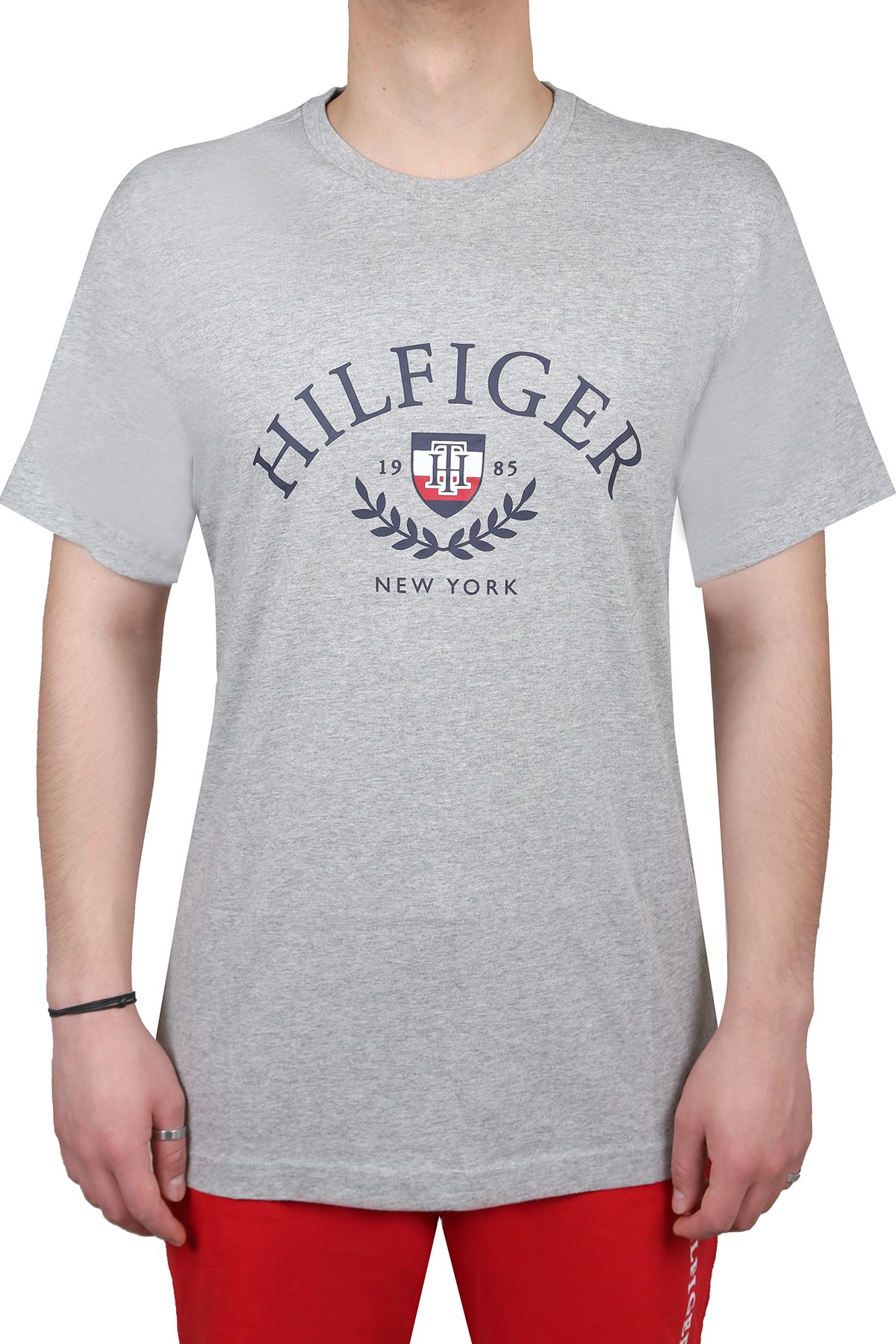 تی شرت خاکستری مردانه T 004 اورجینال Tommy Hilfiger