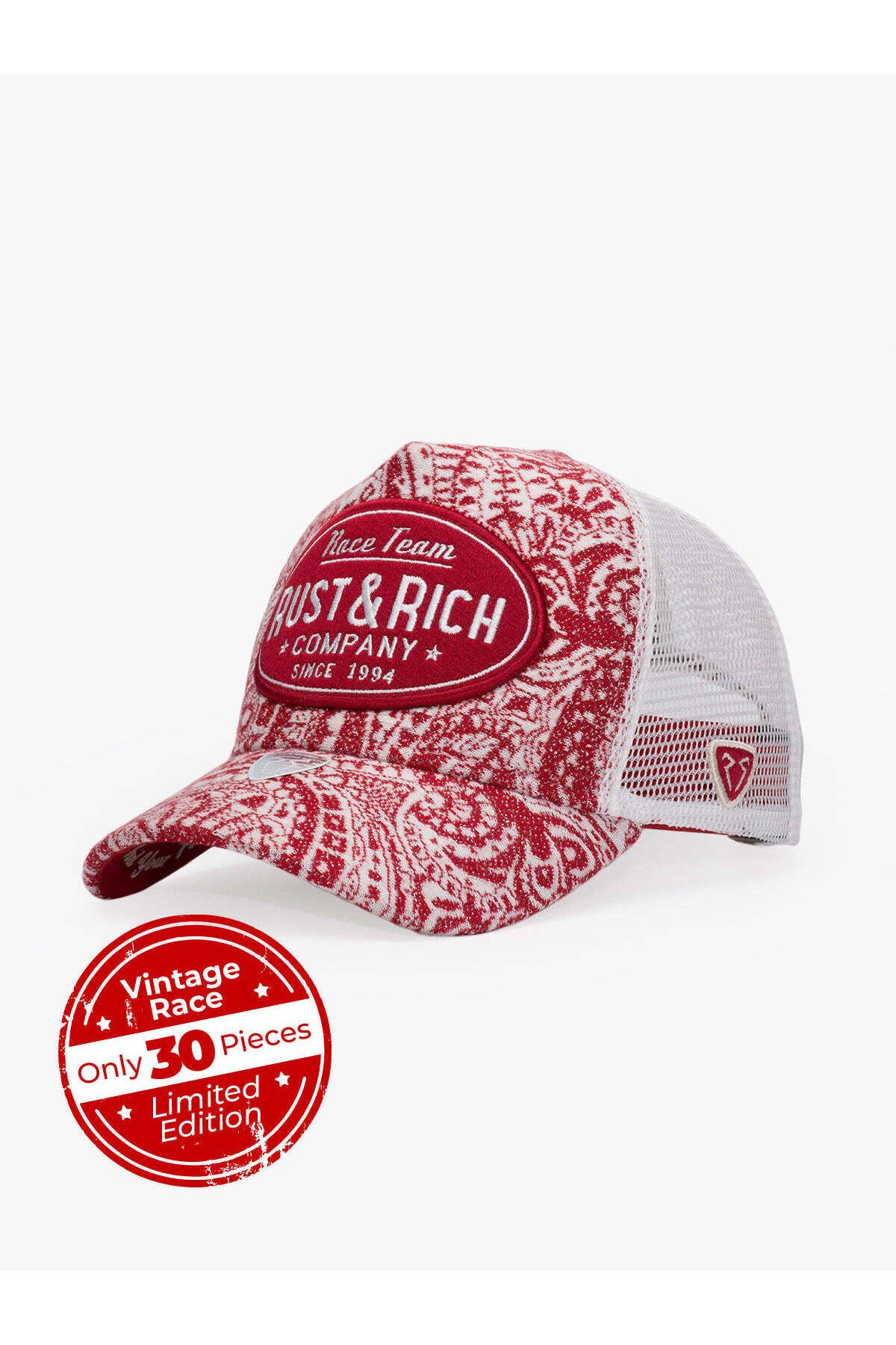 Rust&Rich Kadın Erkek Bordo Trucker Hat Premium Collection Vintage Race