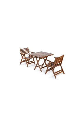 mebel stil London - Atina Balkon Takım (Masa 70x70) - Katlanır, Ahşap Bahçe, ...