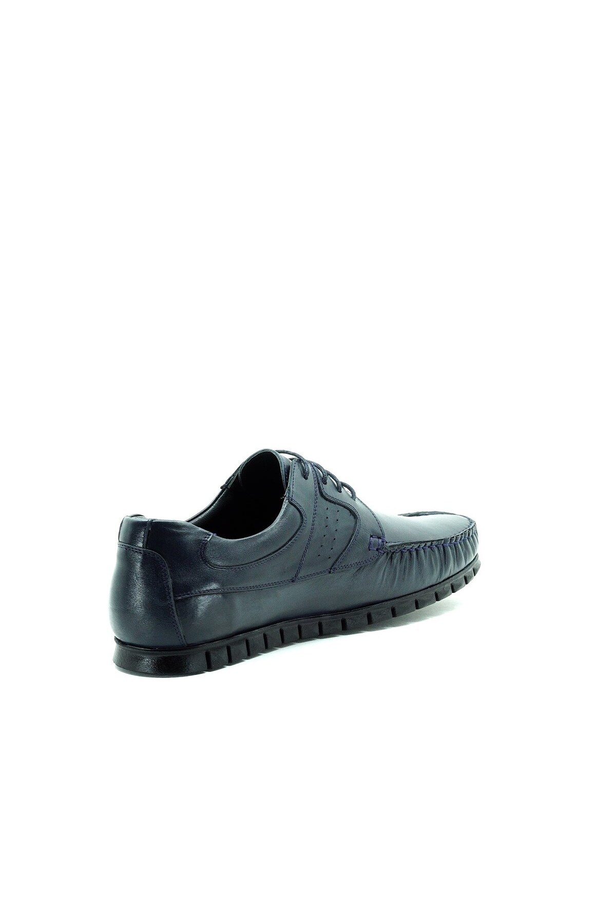 İriadam-45,46,47,48,49,50 Ag2018 Navy Blue Leather Large Size Rok Rubber Sole Comfortable Wide Fit Cowhide 3