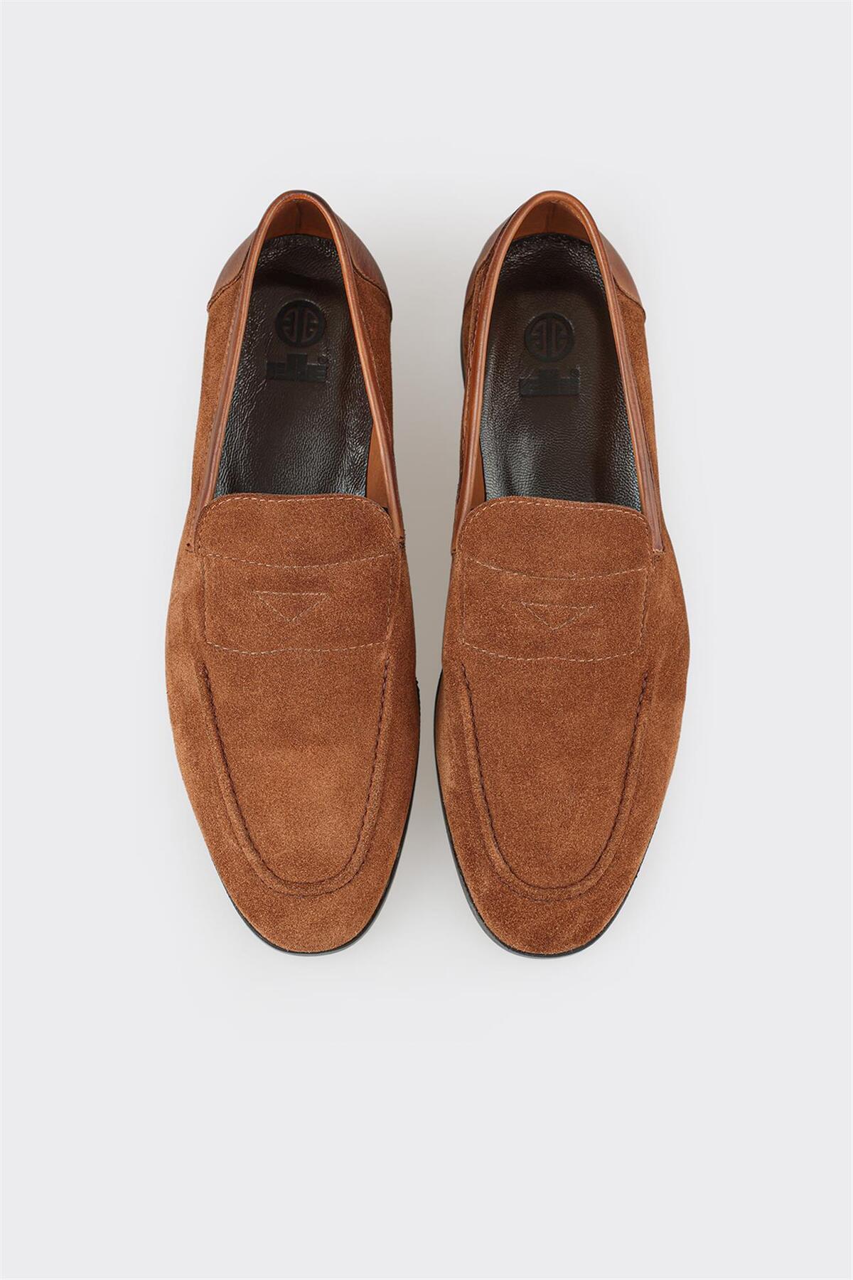 Elle  Taba Deri Erkek Klasik Ayakkabı - Görsel 4